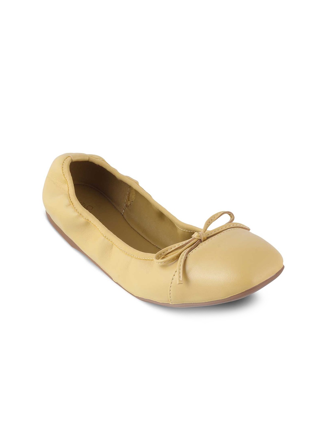 

Tresmode Square Toe Ballerinas With Bows, Yellow