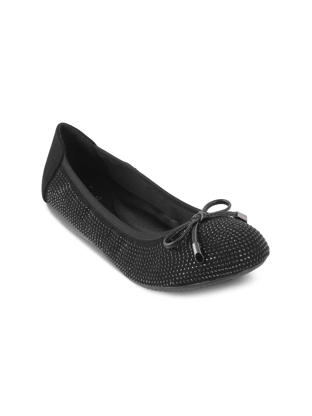 

Tresmode Embellished Bow Detail Ballerinas, Black