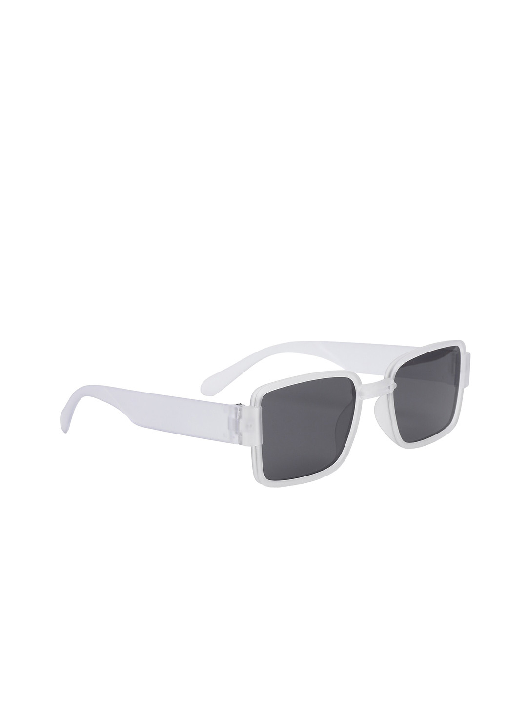 

GARTH Unisex Square Sunglasses With UV Protected Lens GRT_SMILTY_B-WHT, Black