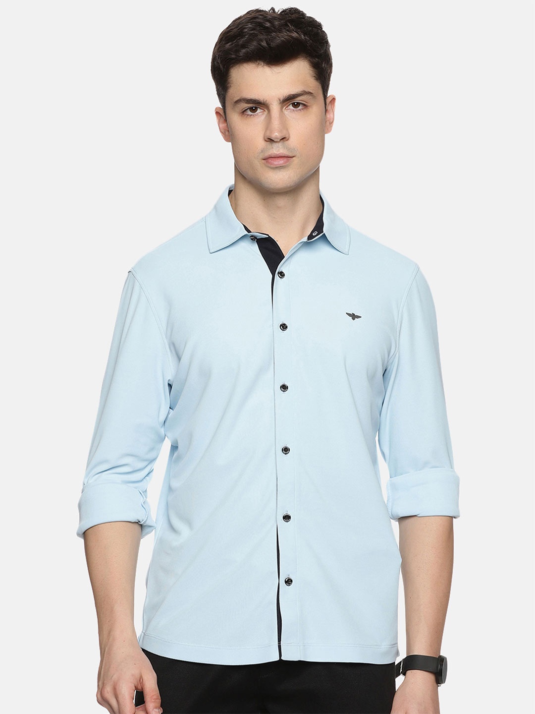 

STELLERS Comfort Spread Collar Casual Shirt, Blue