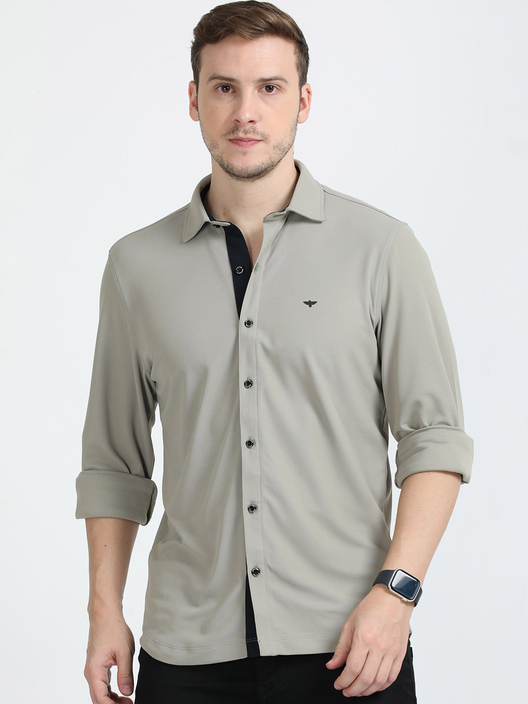 

STELLERS Comfort Fit Casual Shirt, Grey