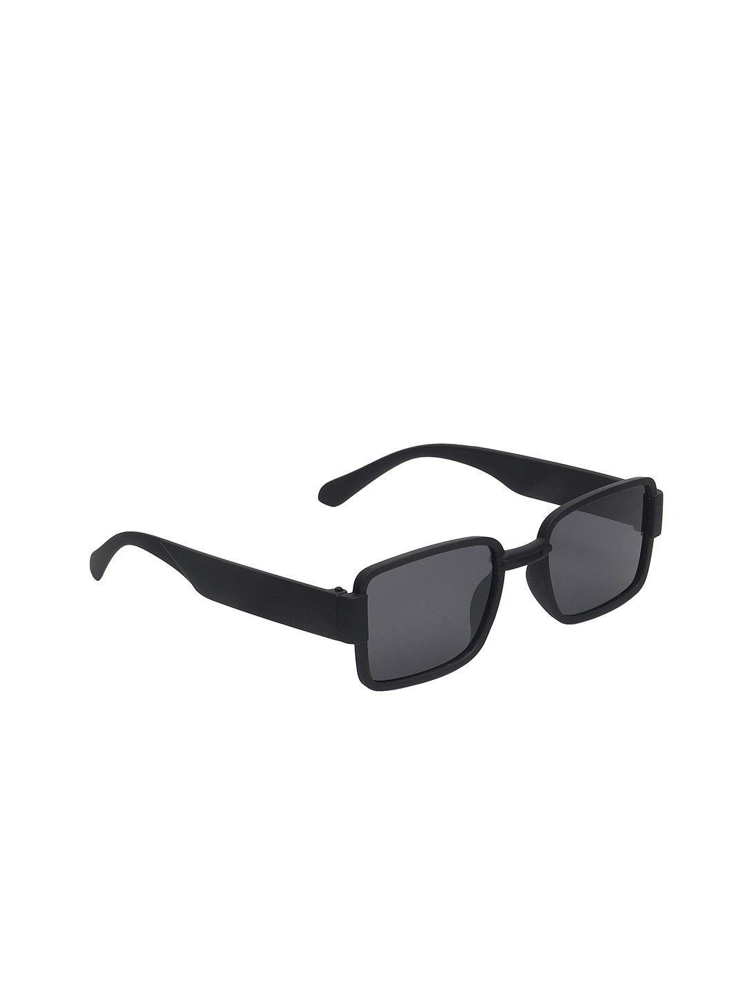 

ALIGATORR Unisex Square Sunglasses With UV Protected Lens AGR_SMILTY_BLK, Black