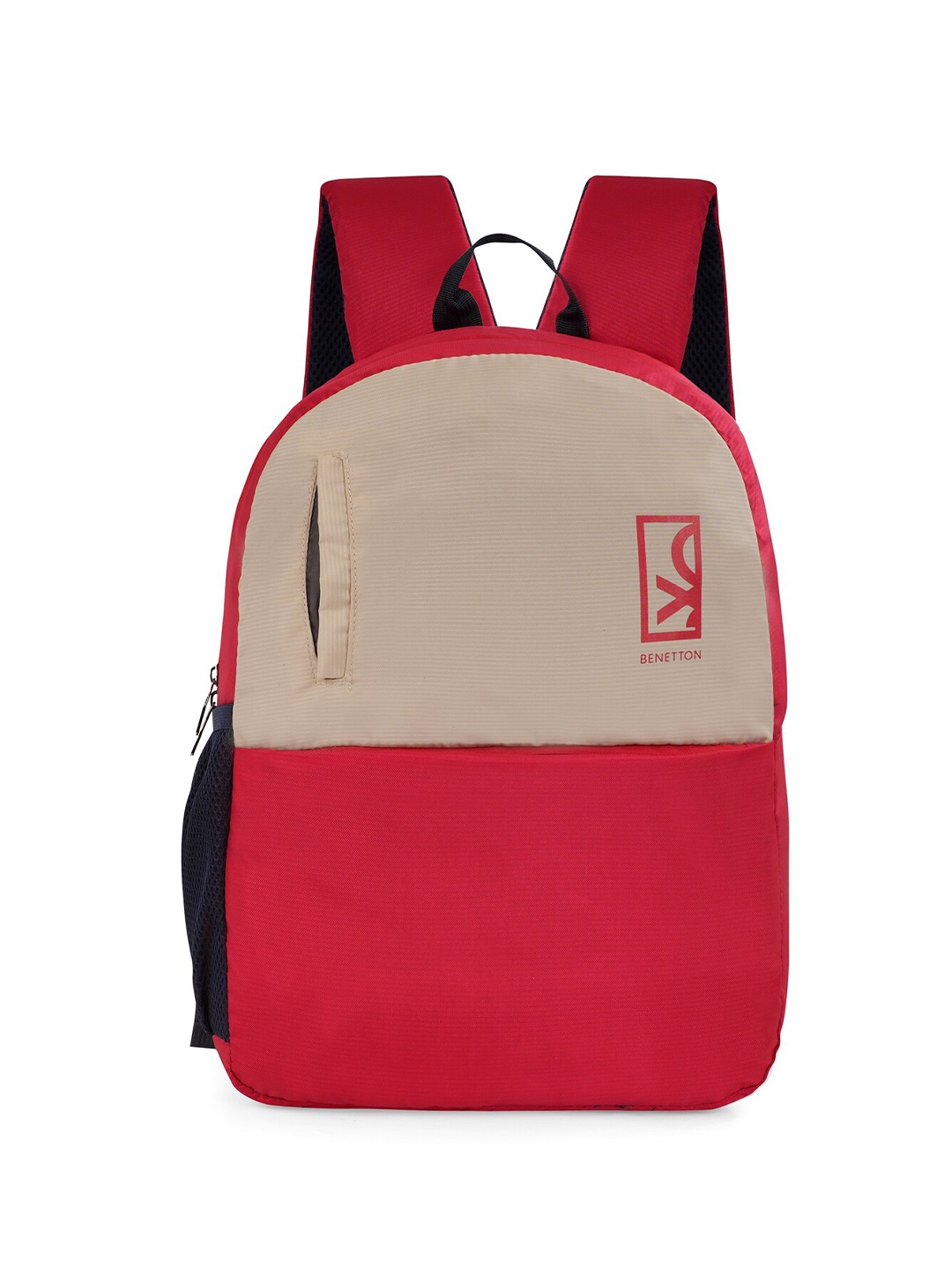 

United Colors of Benetton Unisex Colourblocked Padded Backpack, Red