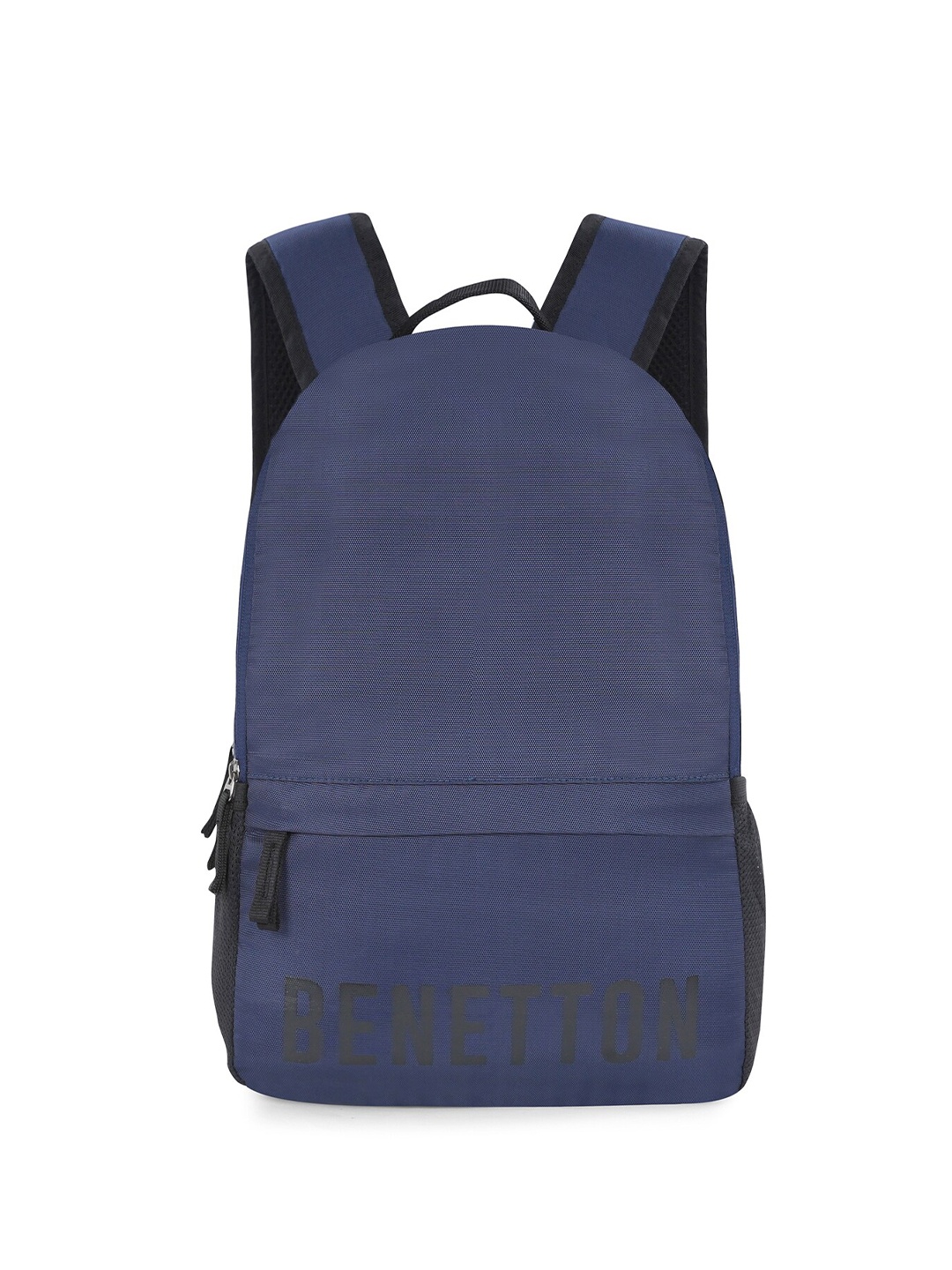 

United Colors of Benetton Unisex Brand Logo Printed Padded Backpack, Navy blue