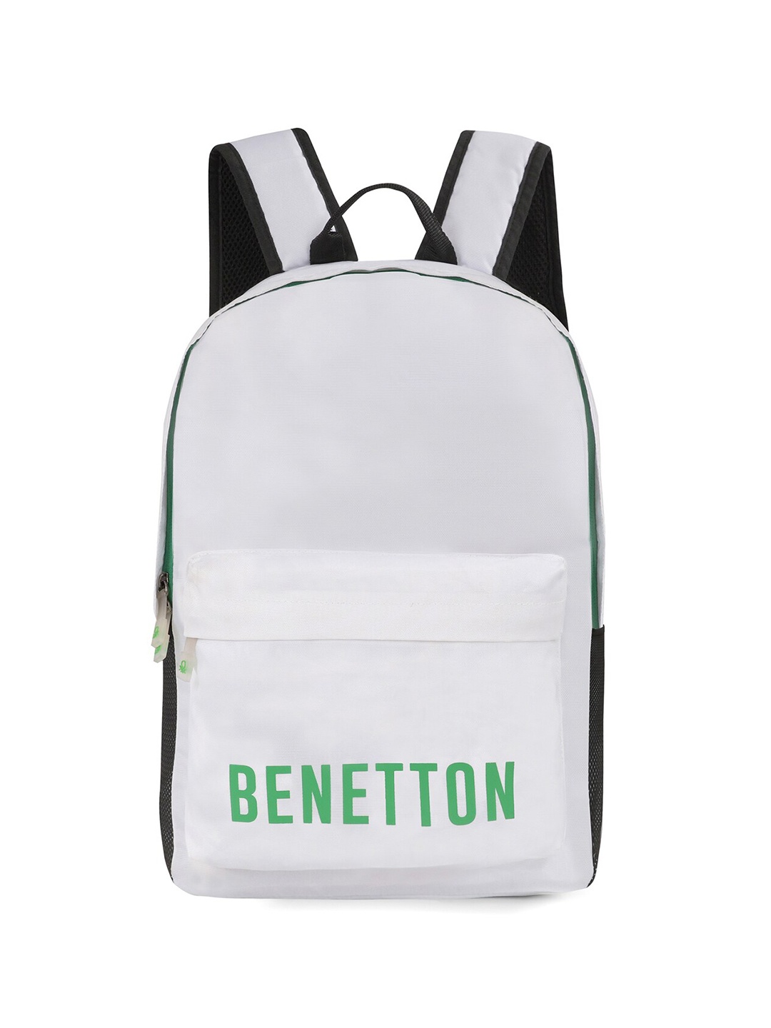 

United Colors of Benetton Unisex Brand Logo Printed Padded Backpack, White