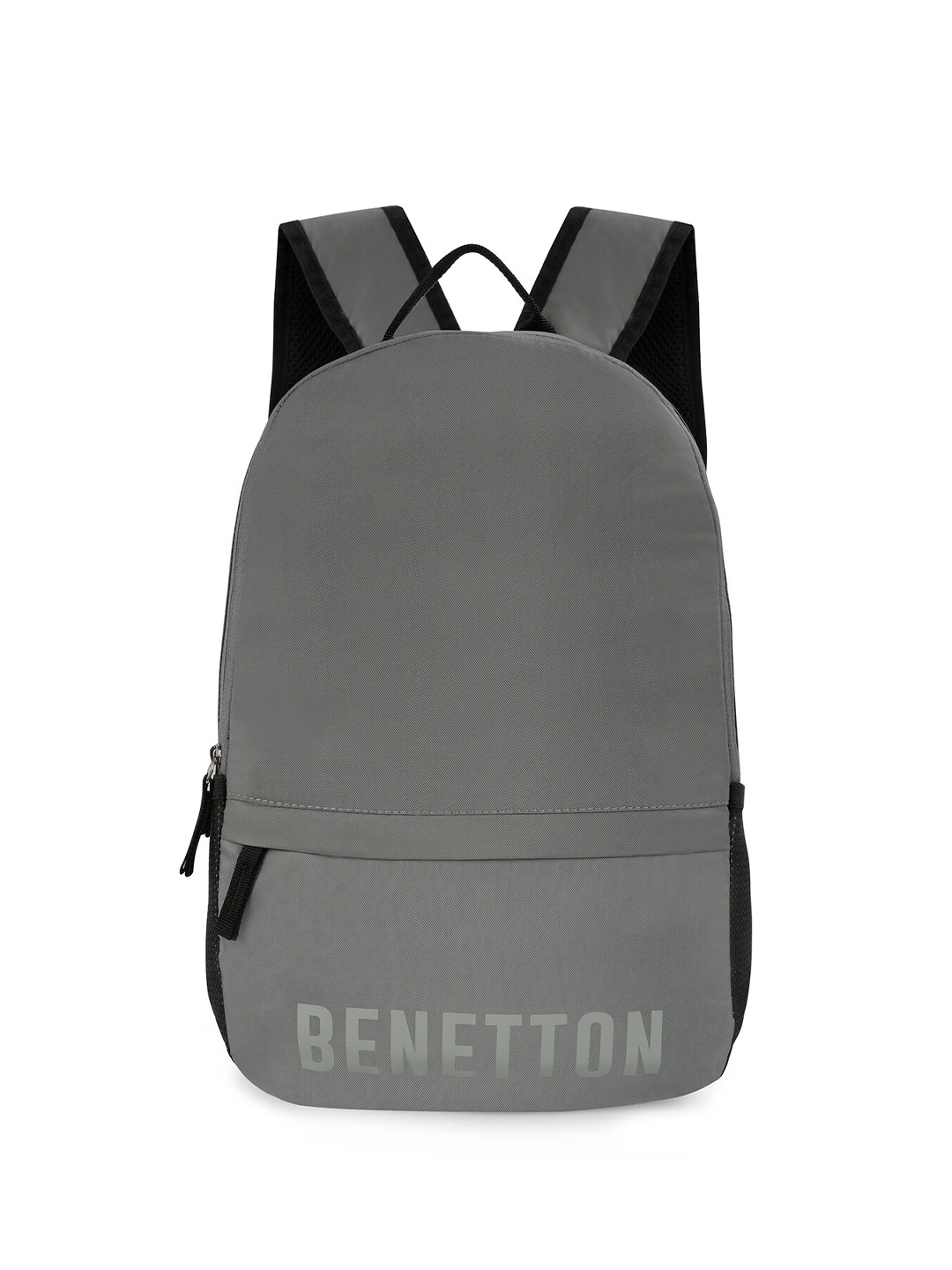 

United Colors of Benetton Unisex Brand Logo Printed Padded Backpack, Grey