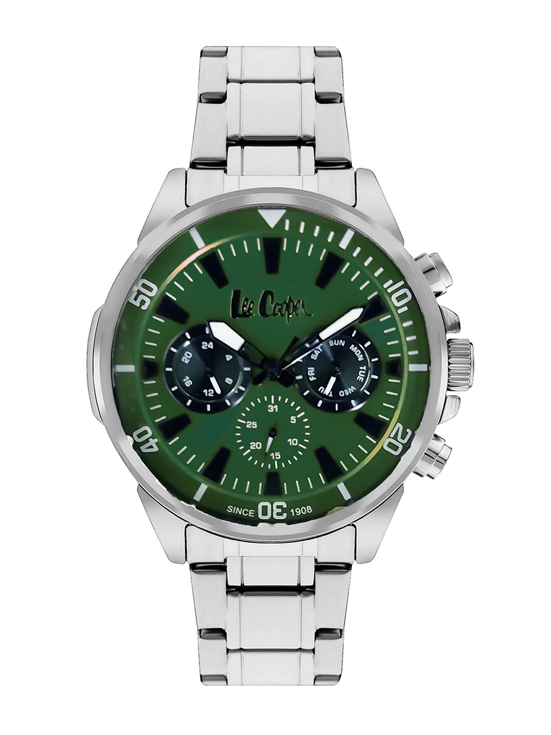 

Lee Cooper Men Stainless Steel Bracelet Style Straps Analogue Watch LC07846.070, Green