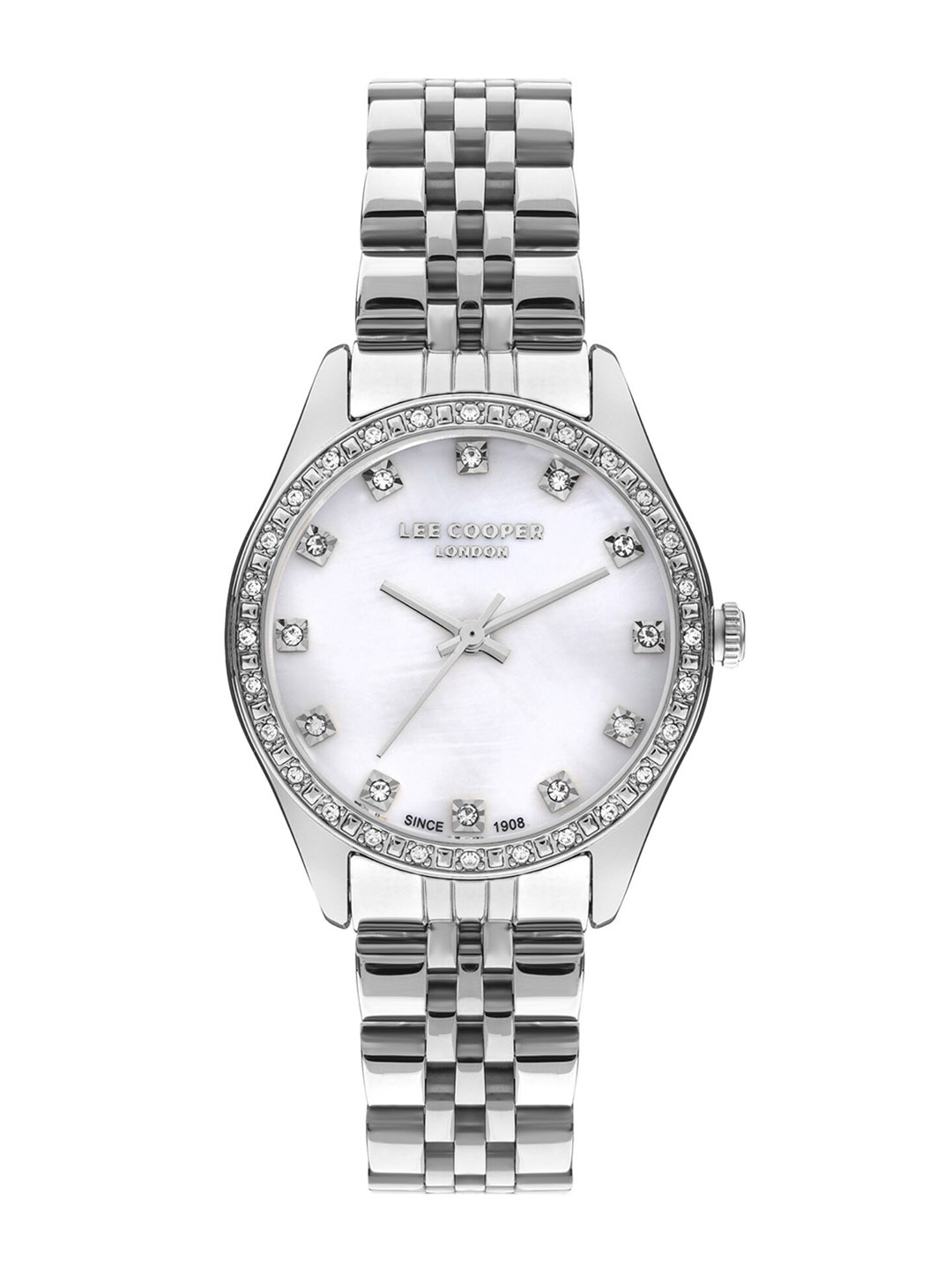 

Lee Cooper Women Stainless Steel Bracelet Style Straps Analogue Watch LC07818.320, White