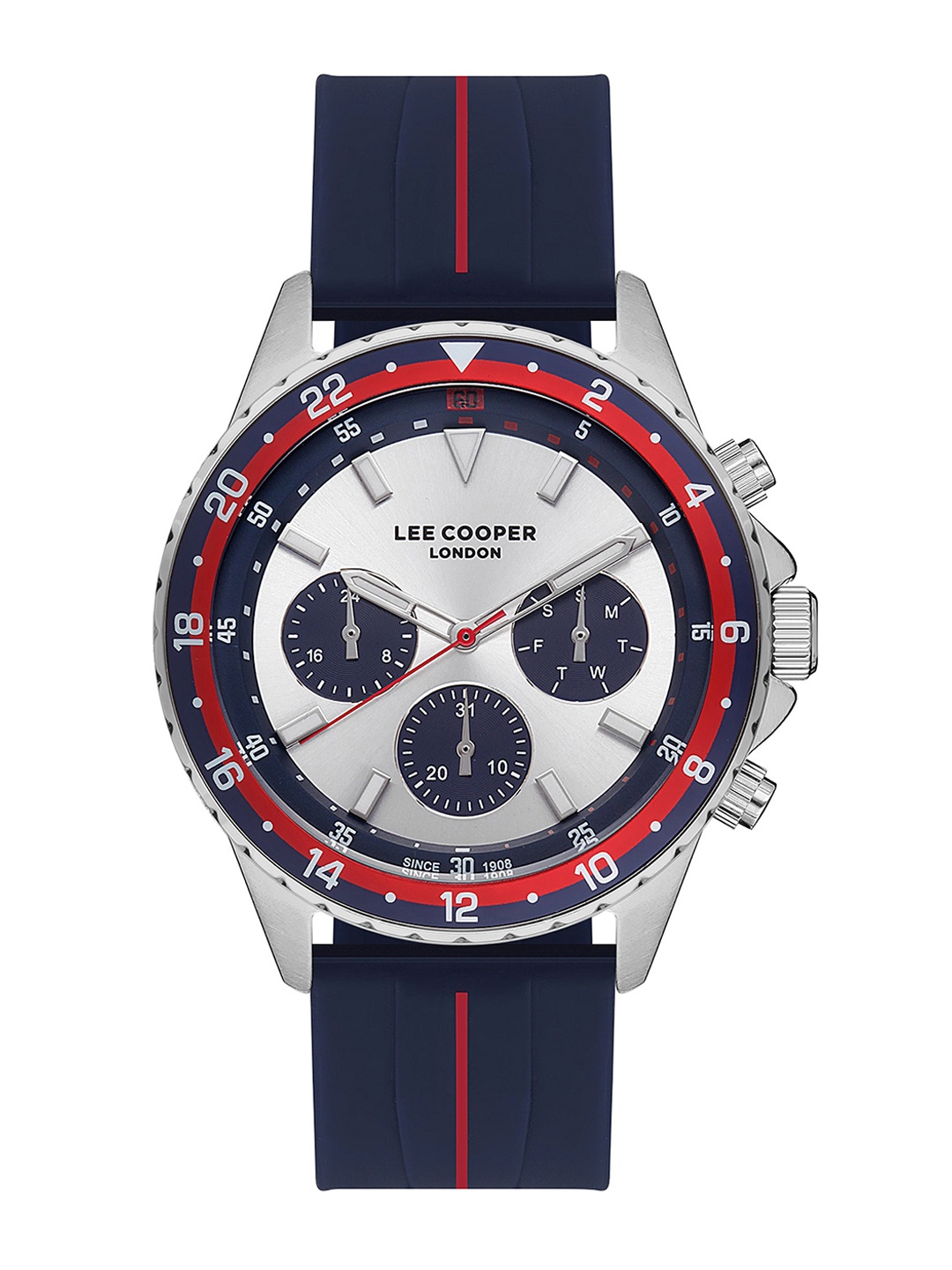 

Lee Cooper Men Analogue Multi Function Watch LC07210.339, Silver