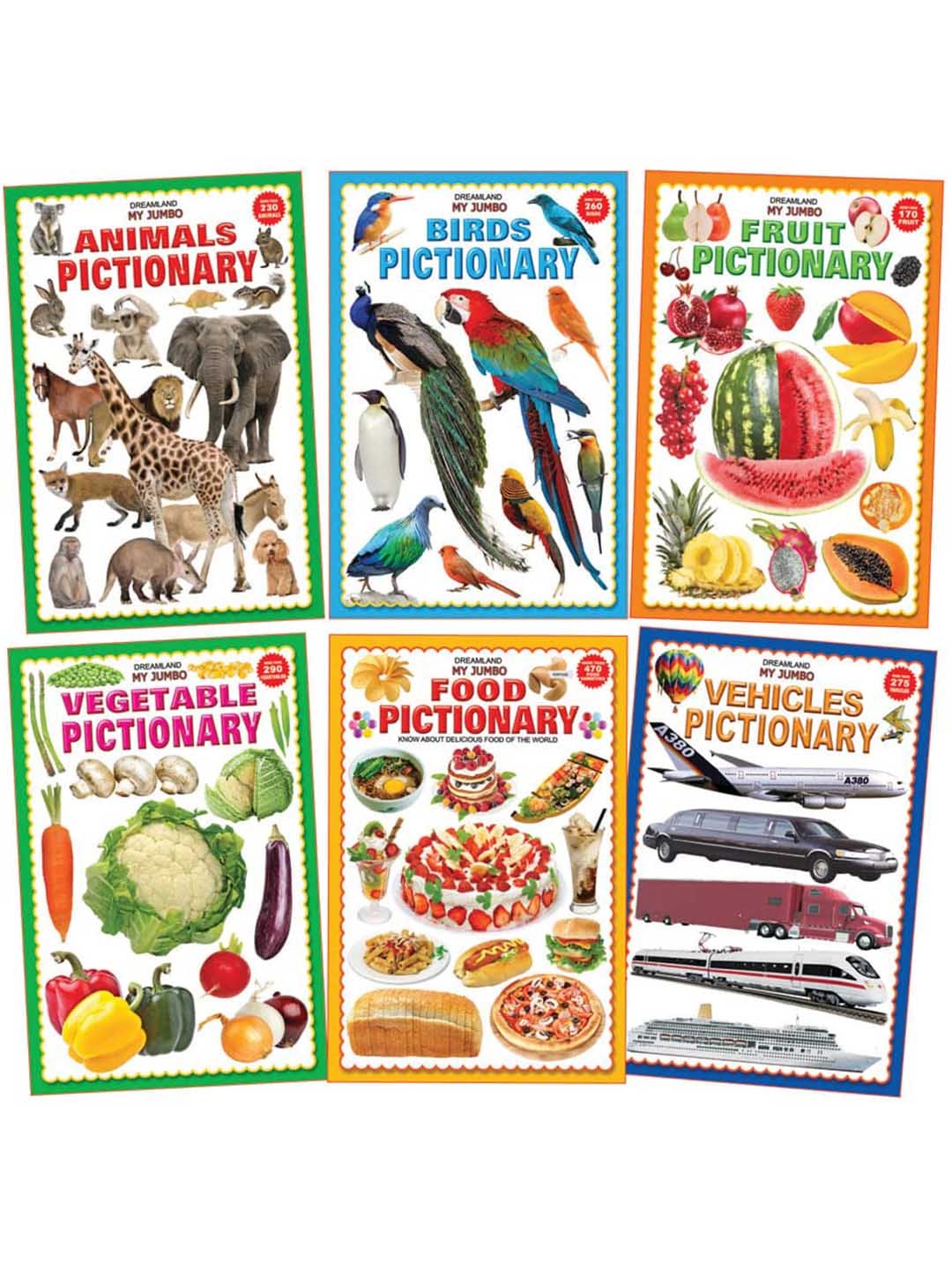 

Dreamland Kids Set Of 6 Jumbo Pictionary, Green