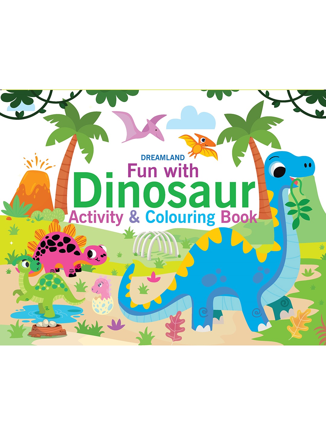 

Dreamland Kids Fun With Dinosaur Activity & Colouring Book, Green