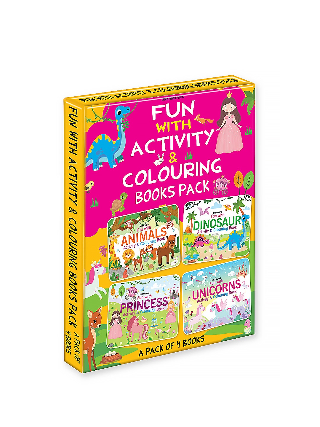 

Dreamland Fun with Activity & Colouring Books Pack- A Pack of 4 Books, Green