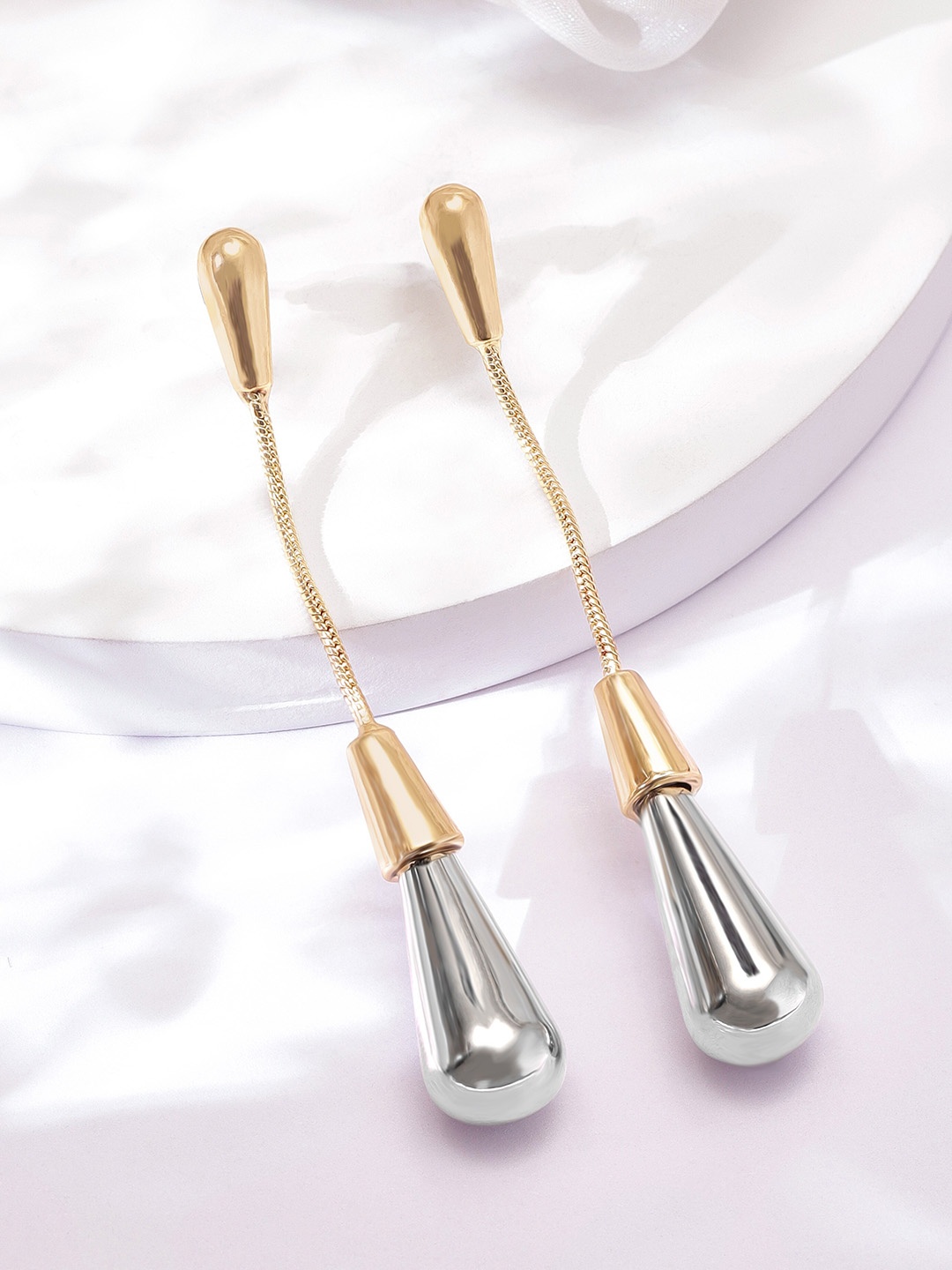 

Rubans Voguish Gold-Plated Classic Drop Earrings