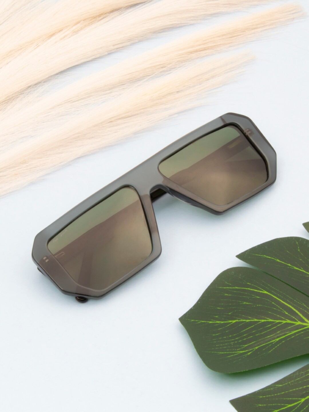

Ted Smith Unisex Aviator Sunglasses with Polarised Lens VANNI_C1, Green