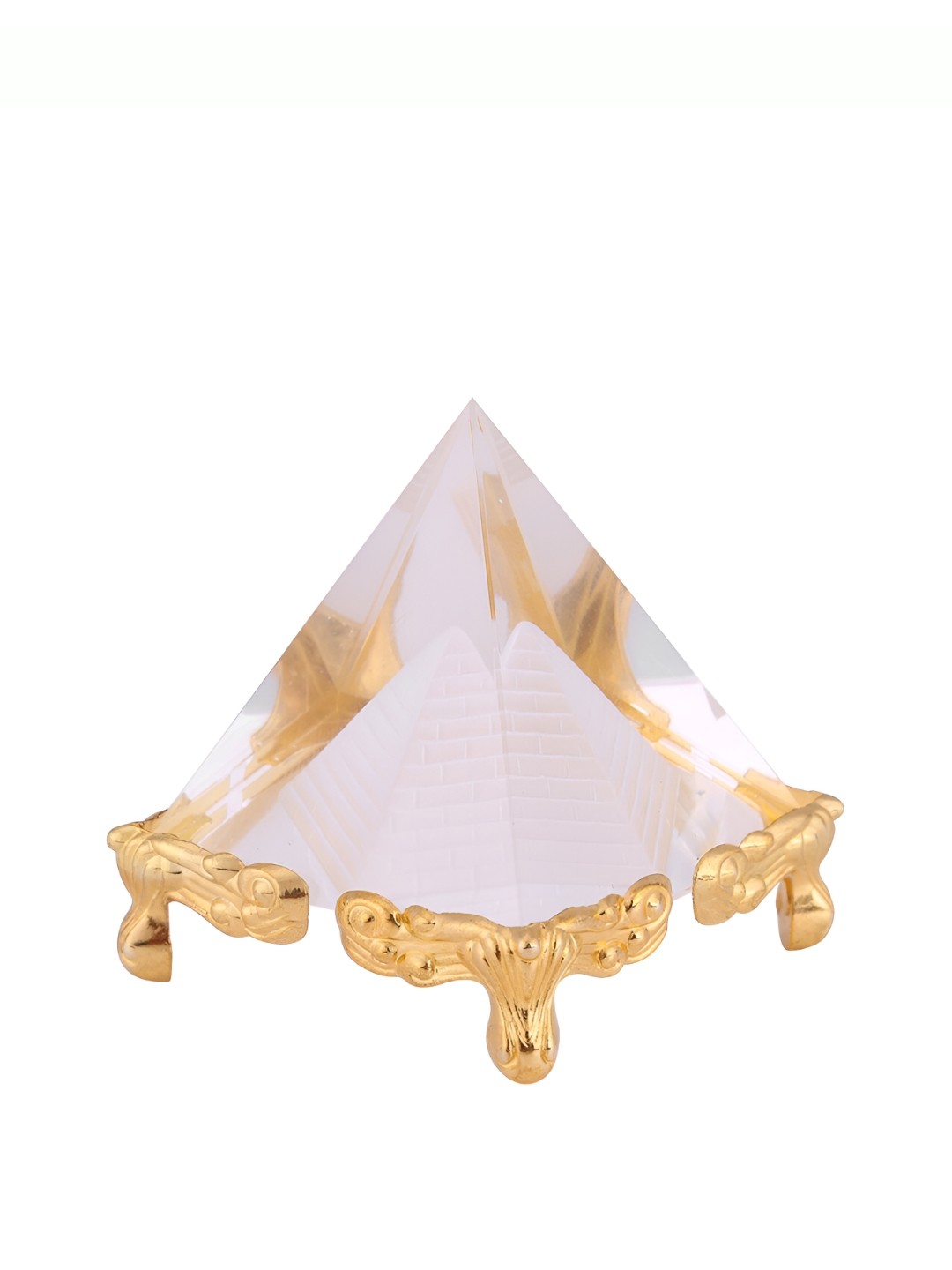 

Petrichor Transparent 2 Pieces Fengshui Pyramid Figurine Showpiece