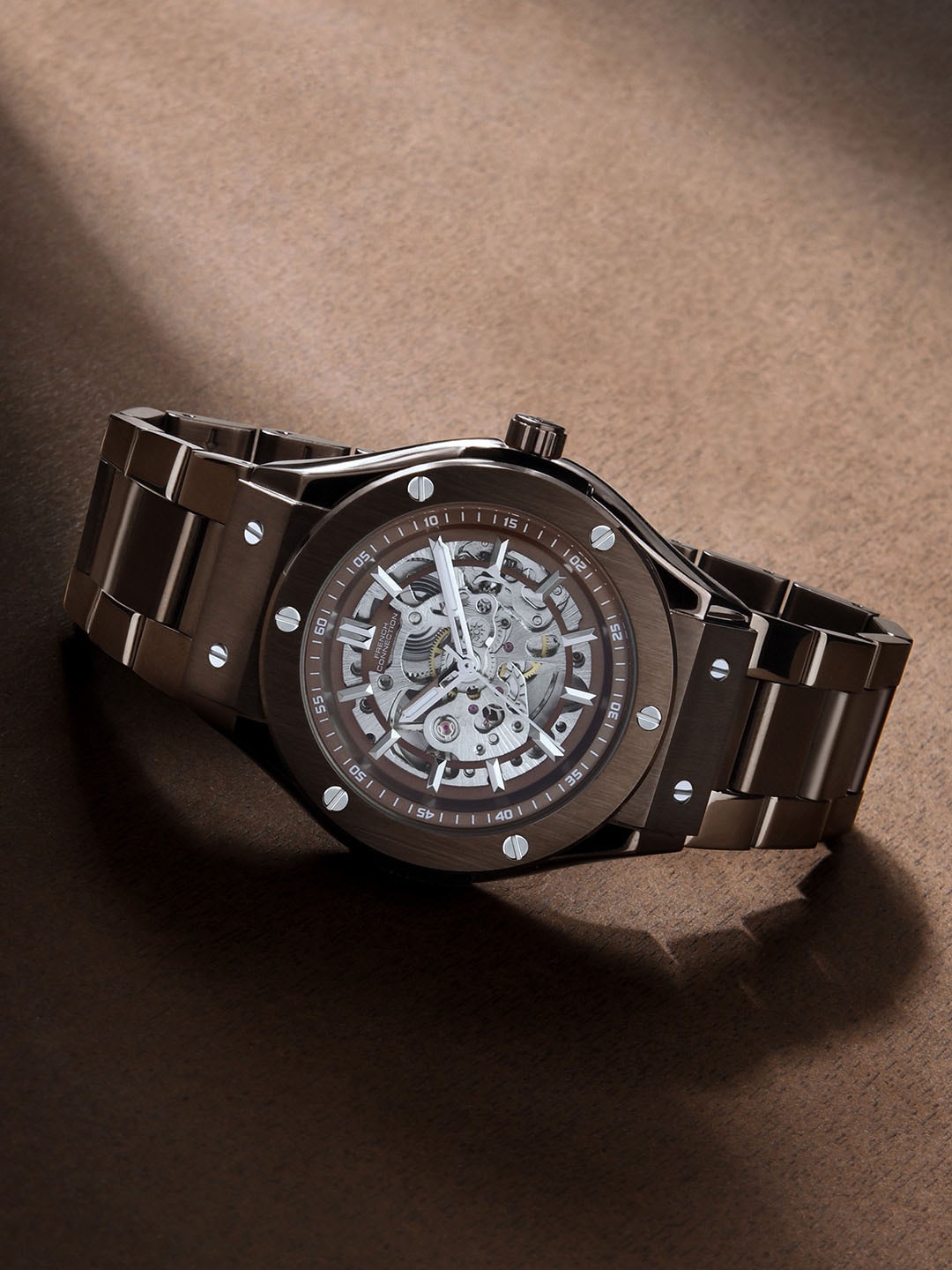 

French Connection Men Analogue Automatic Motion Powered Watch FCA04-3, Brown