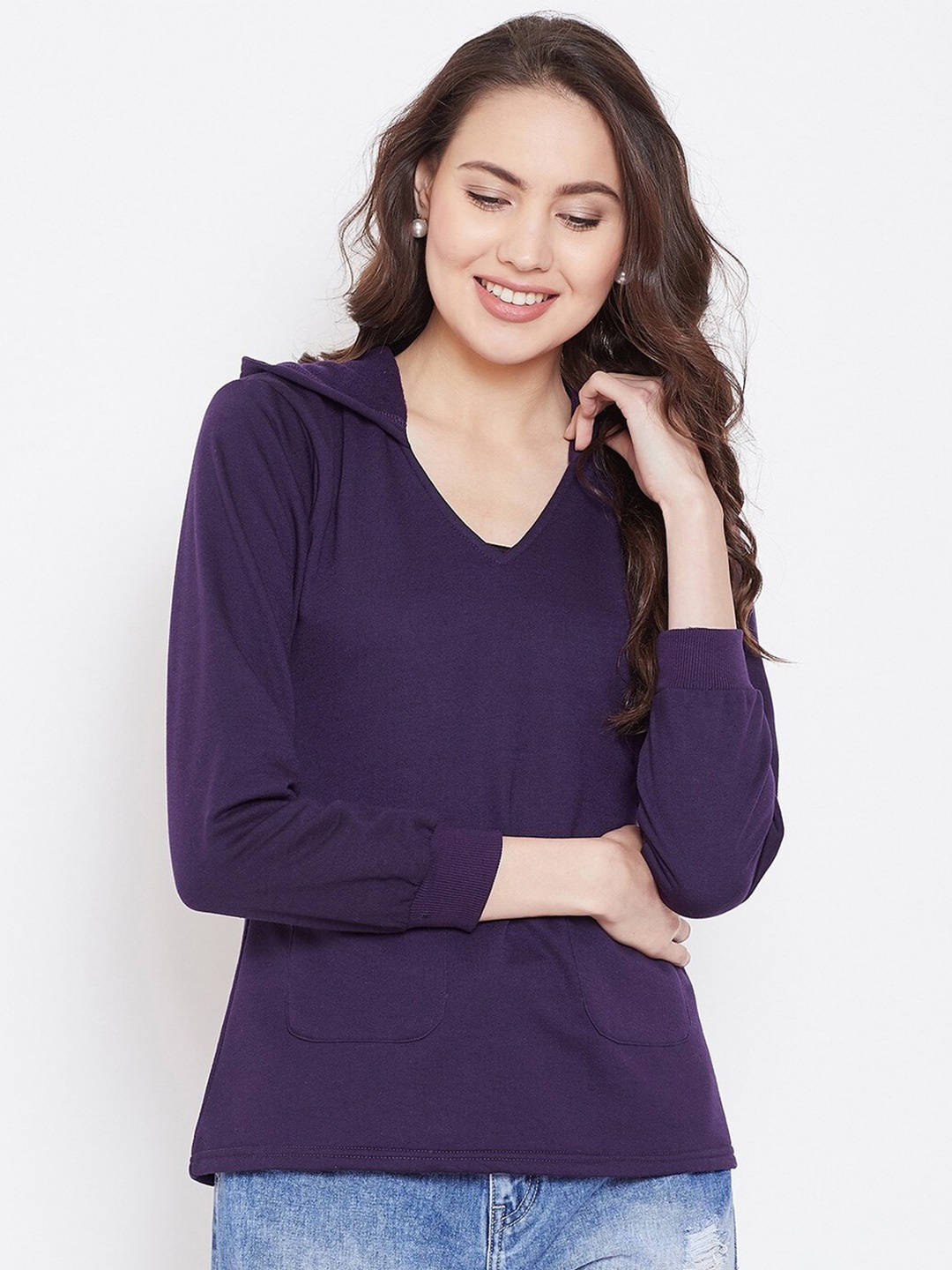 

BAESD Hooded Fleece Pullover Sweatshirt, Purple