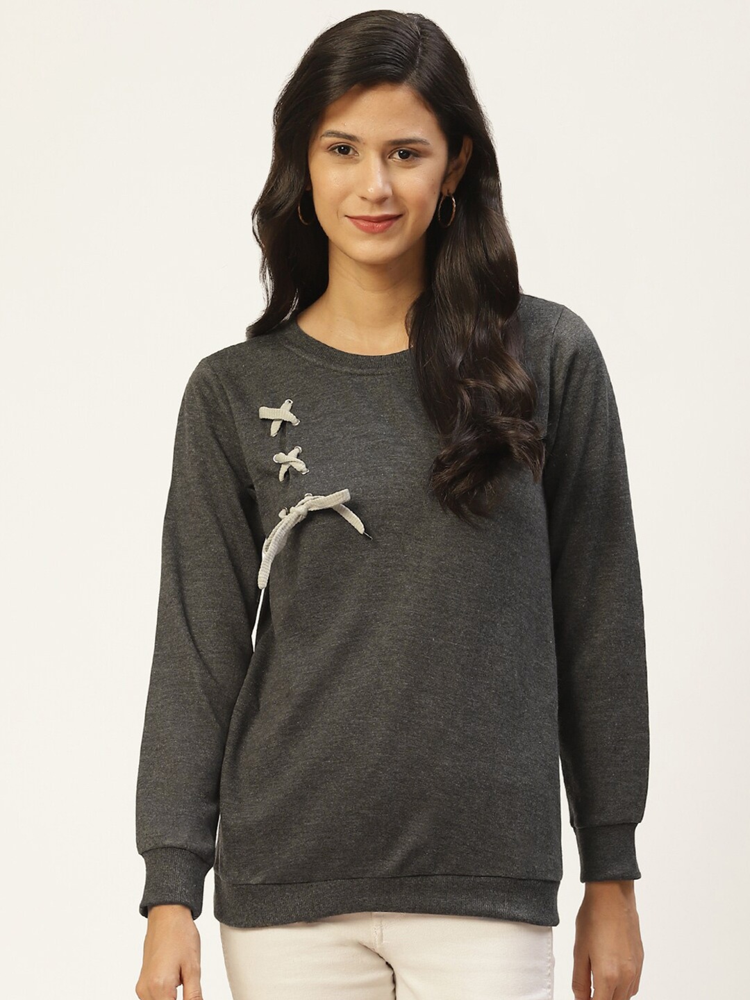 

BAESD Long Sleeves Fleece Pullover, Grey