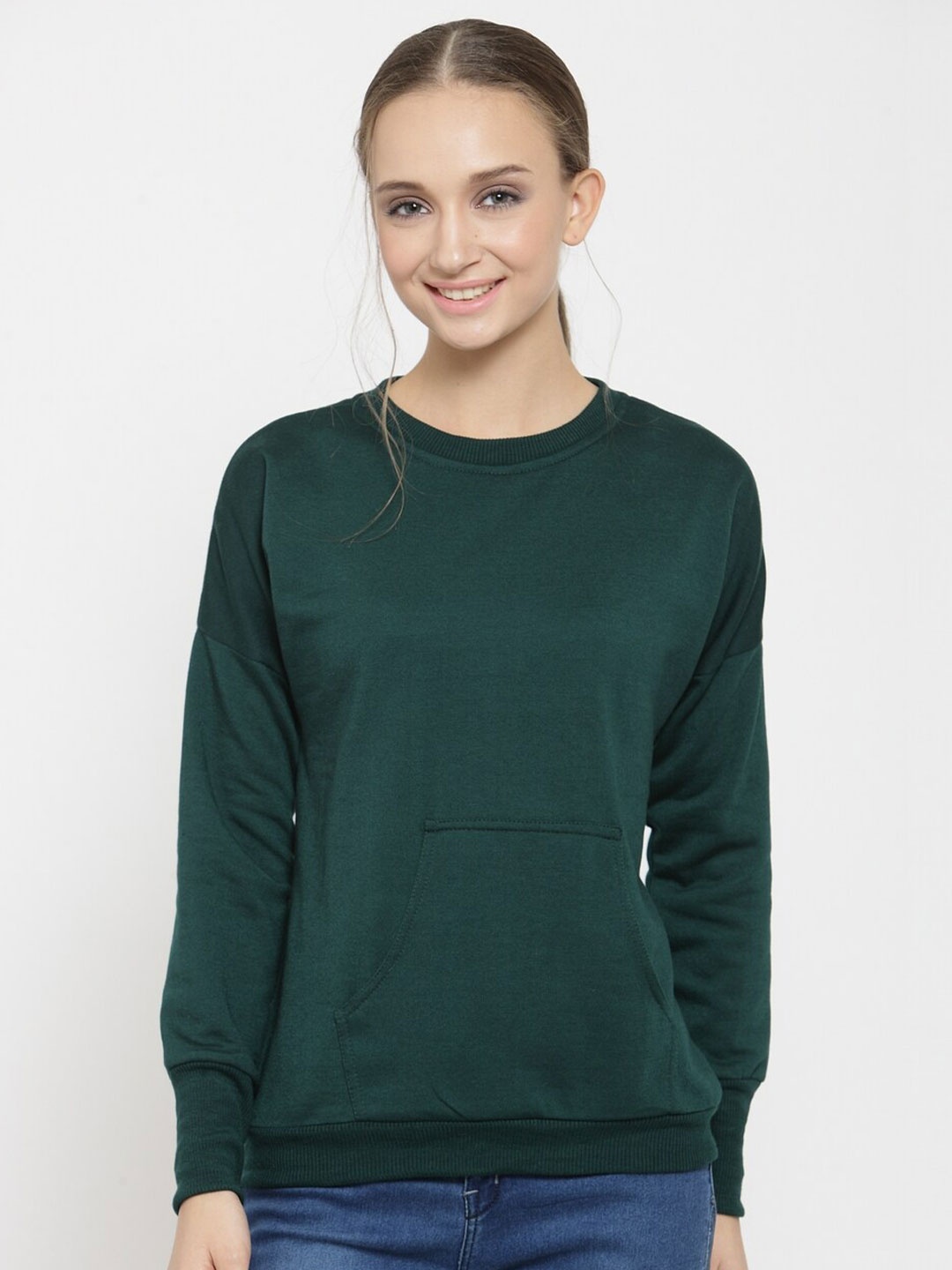 

BAESD Round Neck Fleece Sweatshirt, Teal