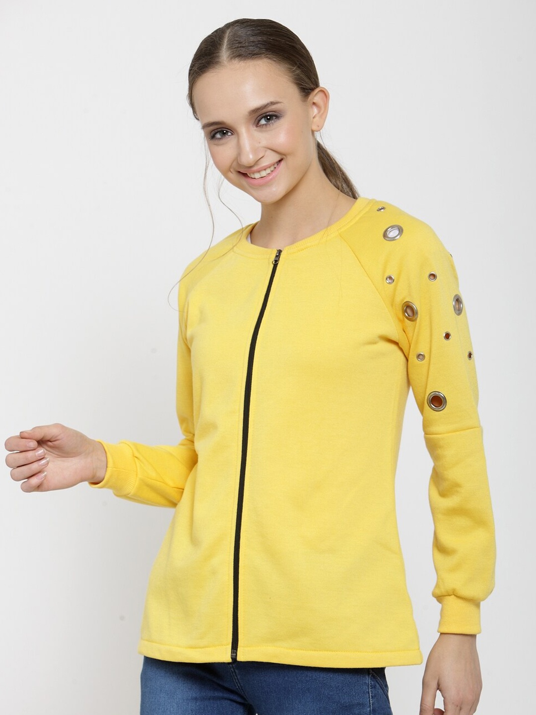 

BAESD Long Sleeves Fleece Sweatshirt, Yellow