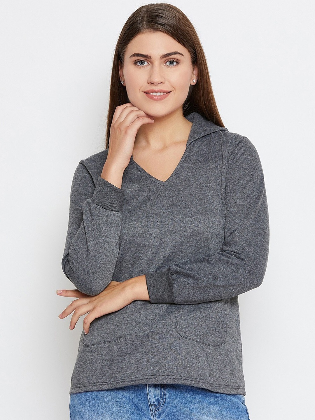 

BAESD Hooded Fleece Pullover Sweatshirt, Grey
