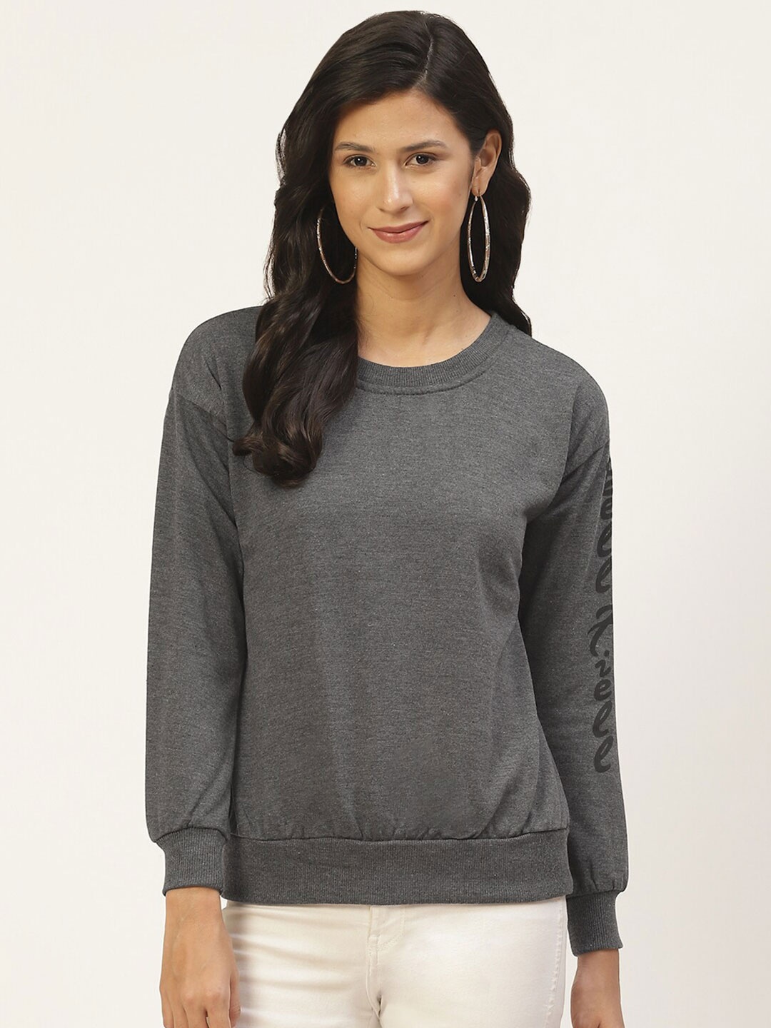

BAESD Round Neck Fleece Sweatshirt, Grey