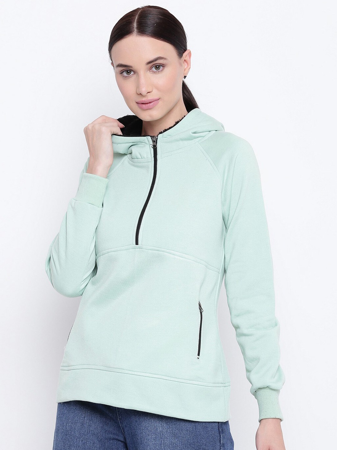 

BAESD Hooded Fleece Sweatshirt, Sea green