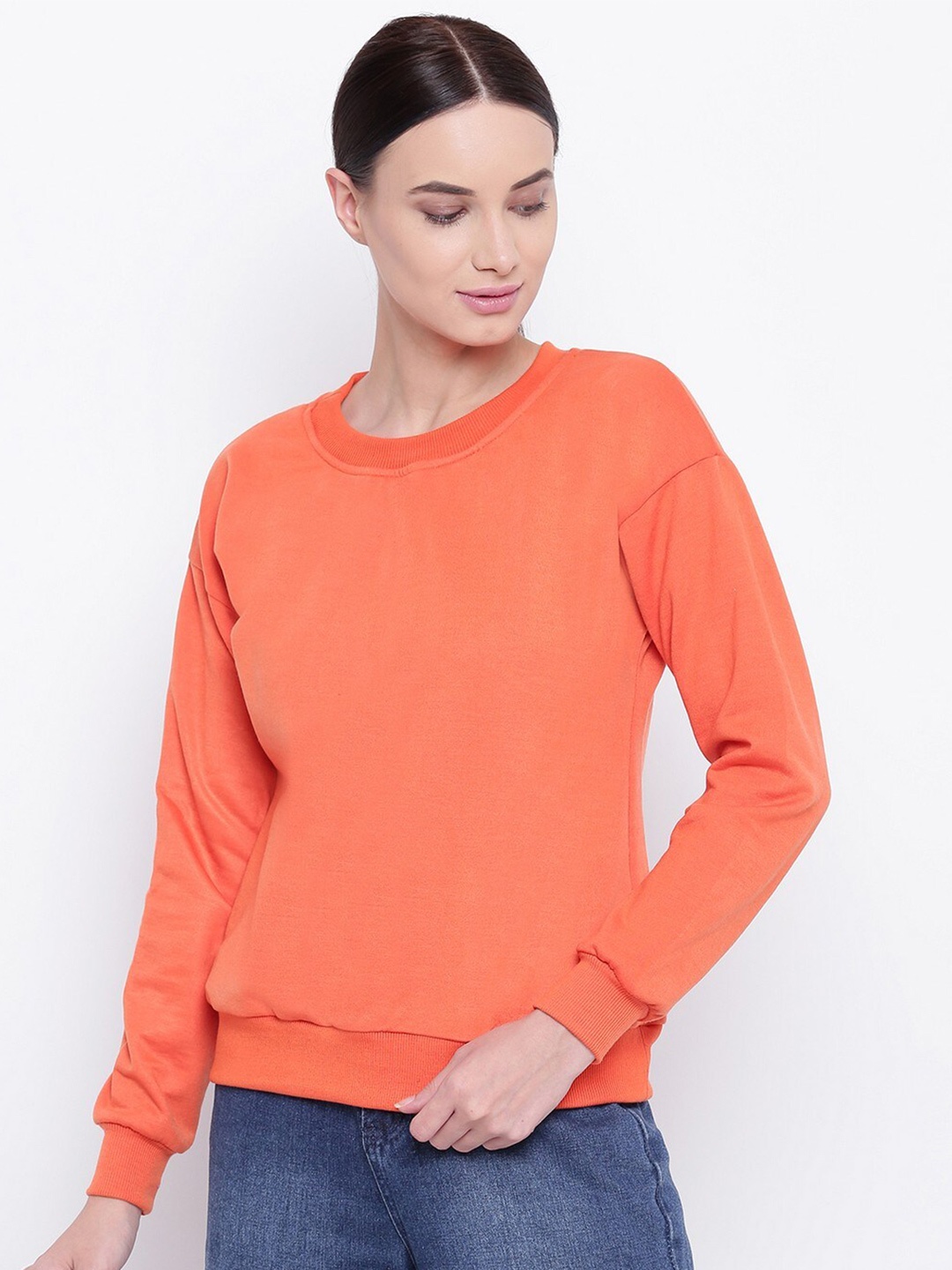 

BAESD Long Sleeves Fleece Pullover, Orange