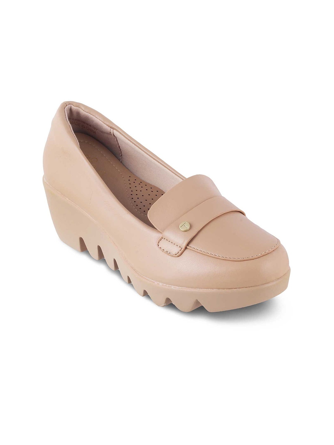 

Tresmode WESTEND Round Toe Wedge Heels, Tan