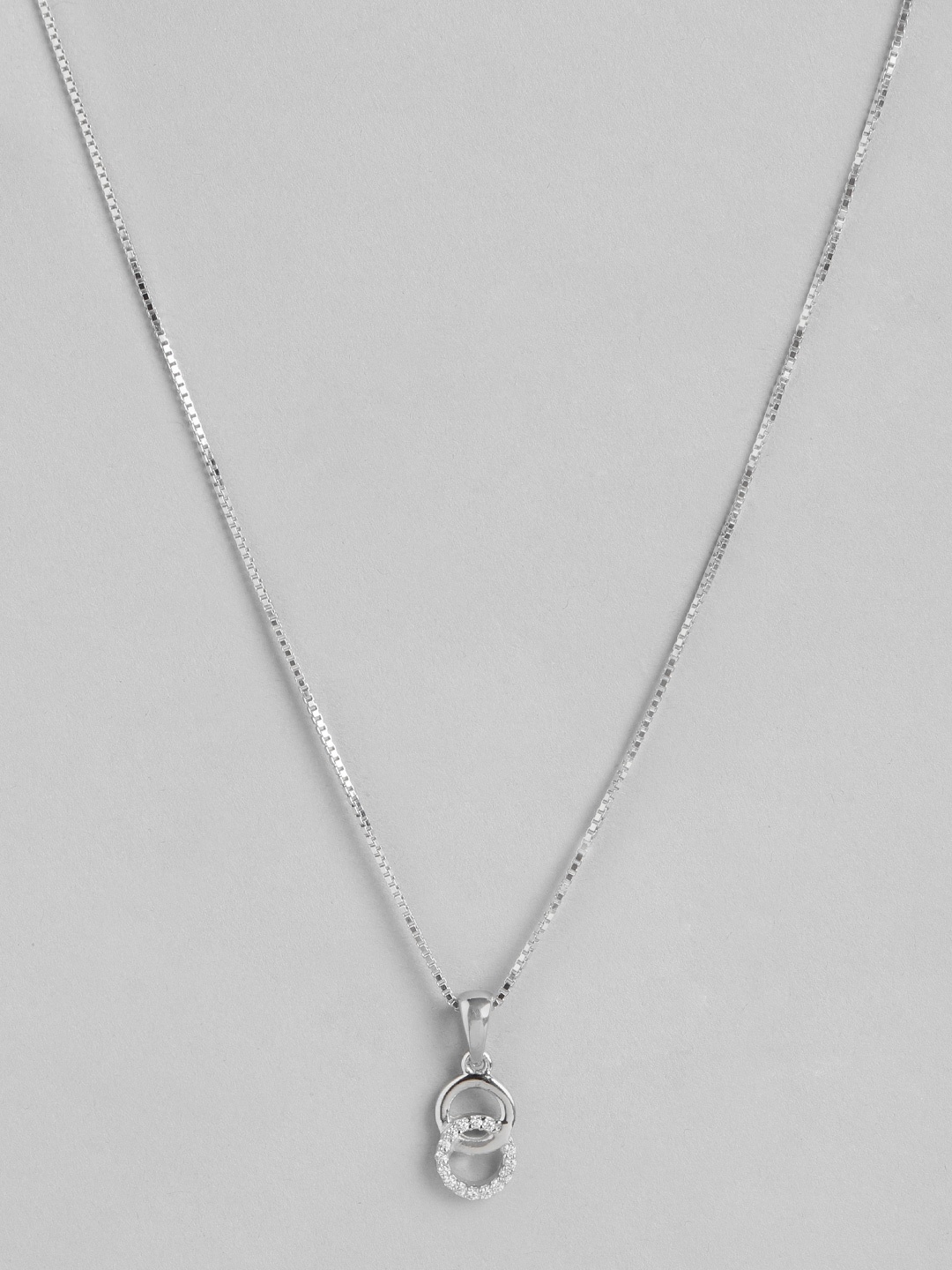 

Zavya Women Sterling Silver Rhodium-Plated Necklace