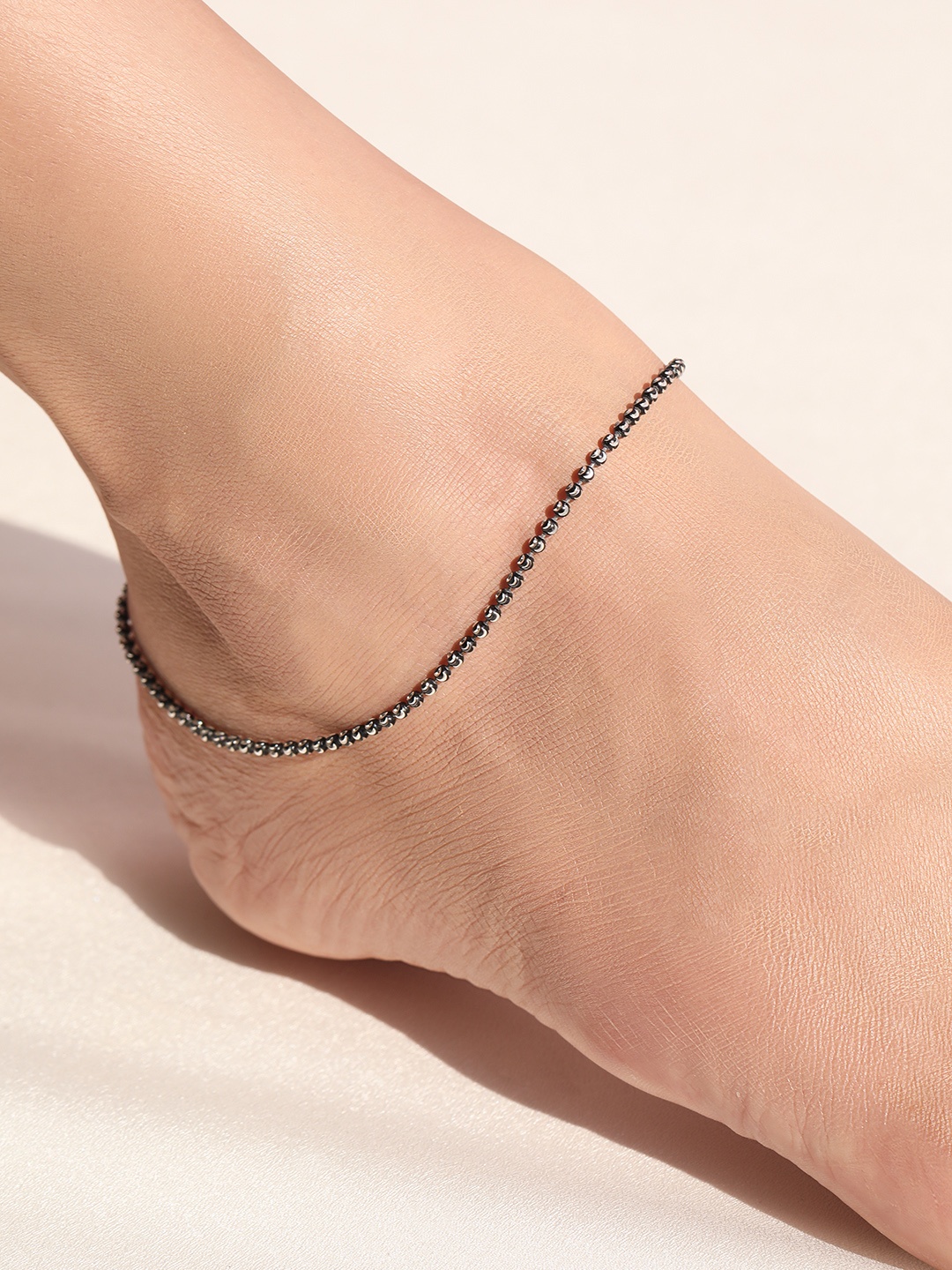 

Zavya Women Rhodium-Plated Sterling Silver Anklet