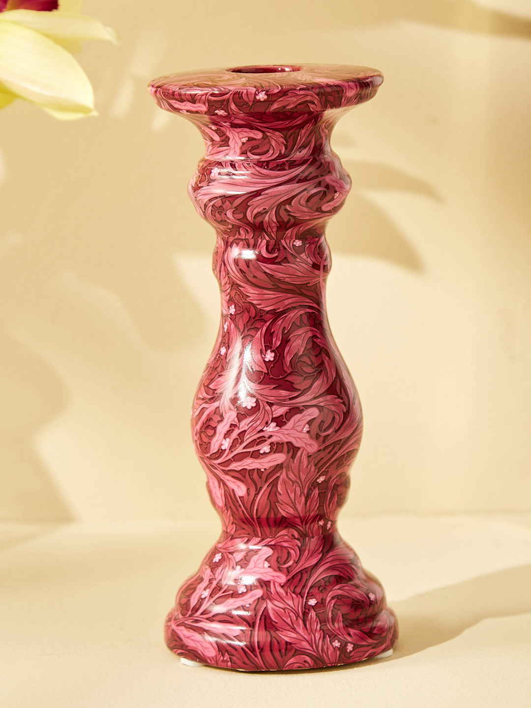 

Home Centre Feslix Pink Printed Ceramic Candle Stand