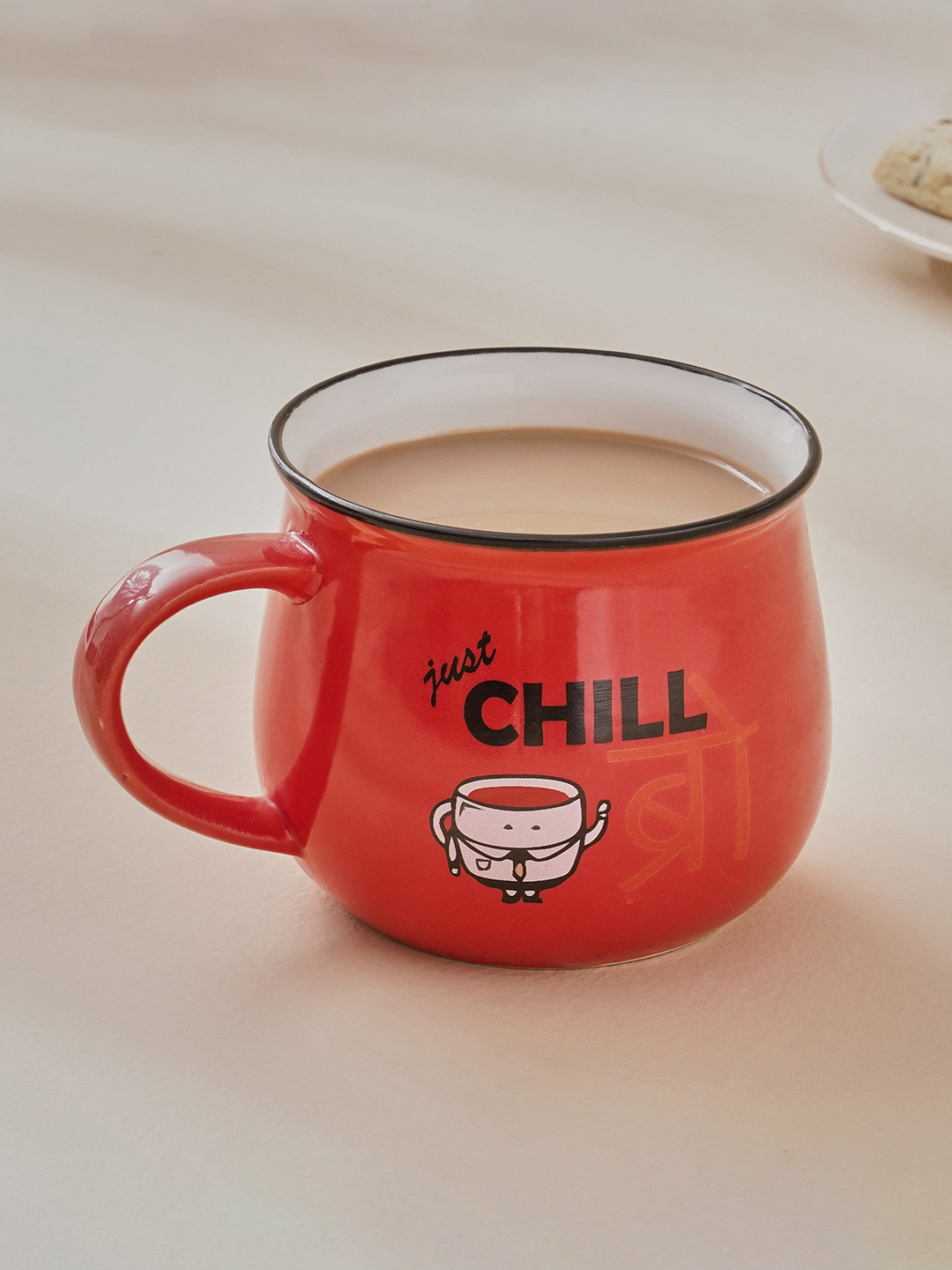 

Home Centre Corsica Red Printed Bone China Glossy Mugs 470 ml