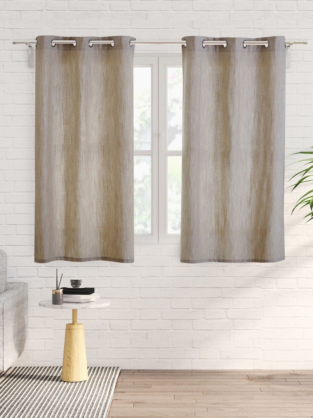 

Home Centre Fiesta Irina Beige 2 Pieces Window Curtains