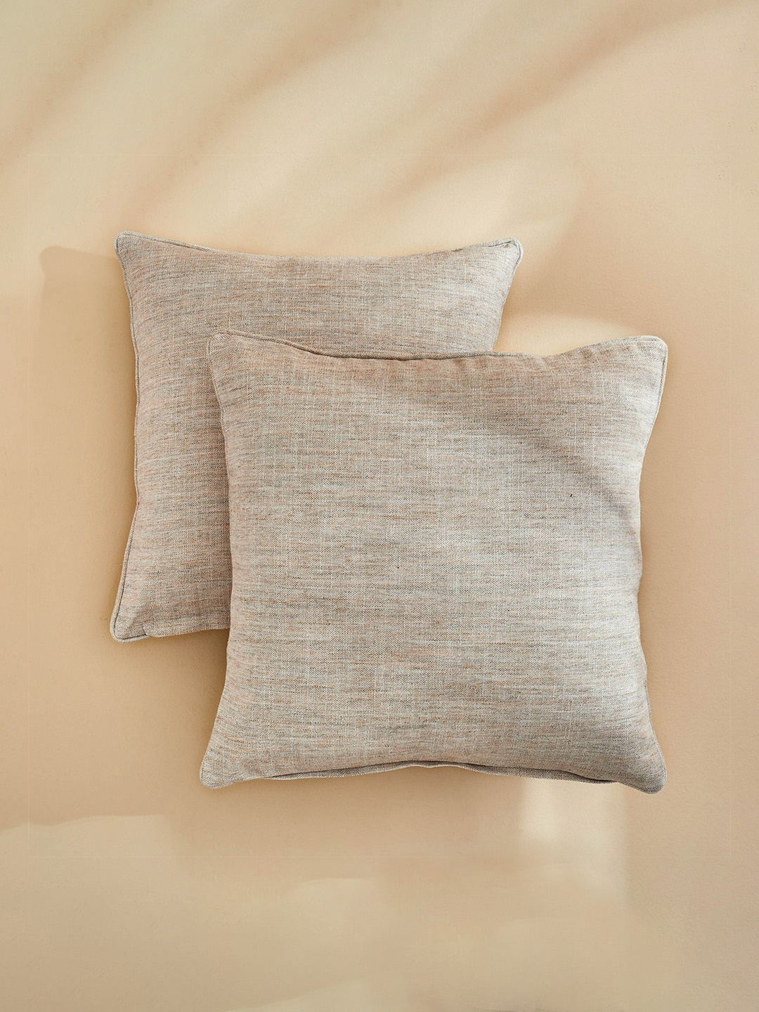 

Home Centre Fiesta Beige 2 Pieces Square Cushion Covers