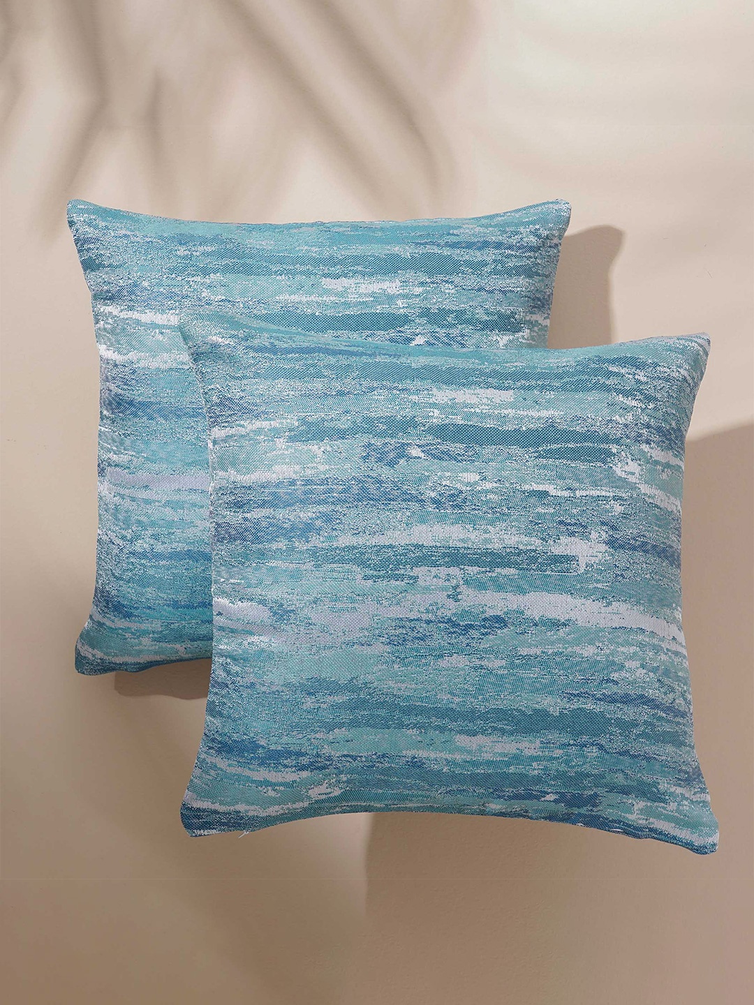 

Home Centre Celebrations Blue & White 2 Pieces Abstract Printed Square Cushion Covers