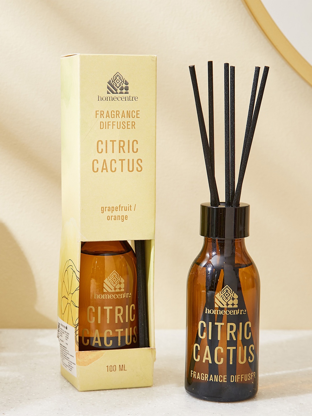

Home Centre Yellow Citric Cactus Reed Diffuser Set