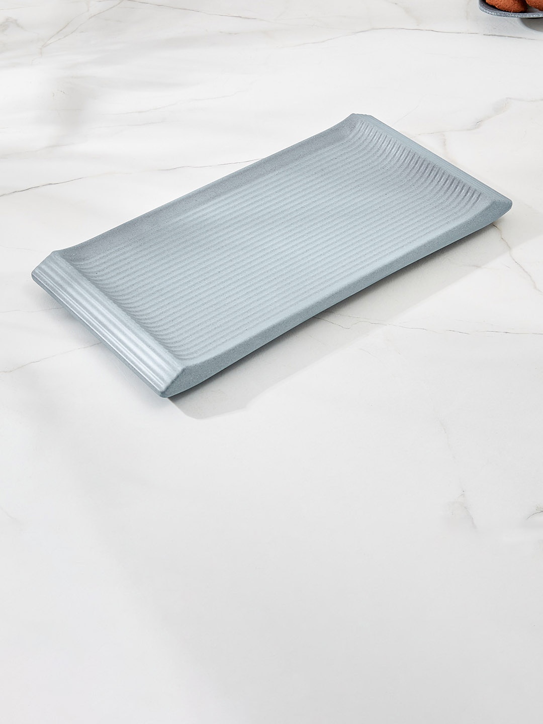 

Home Centre Corsica Silvano Blue Textured Melamine Serving Food Platter