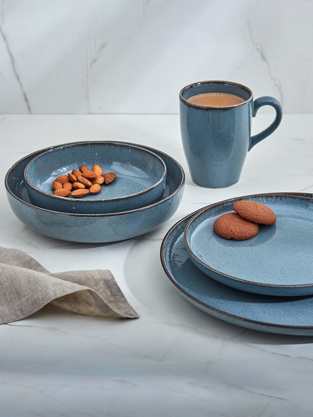 

Home Centre Moderna Blue Porcelain Deep Plate