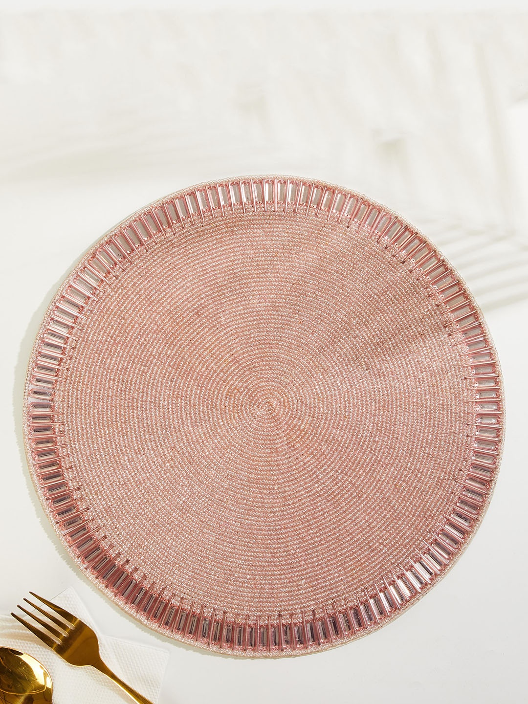 

Home Centre Drake Pink Glass Beaded Table Placemat
