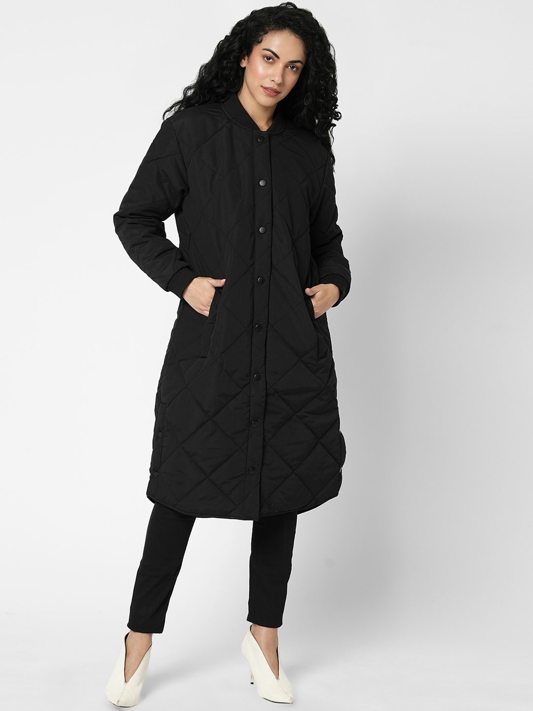 

Vero Moda Lightweight Longline Quilted Jacket, Black