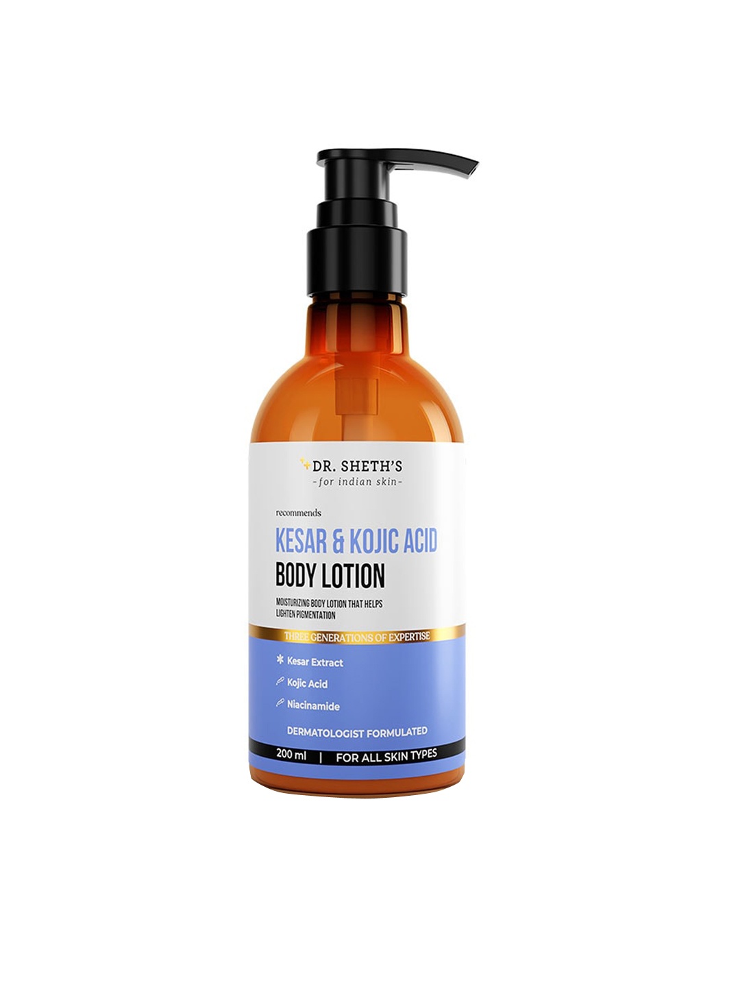 

DR. SHETHS Kesar & Kojic Acid Body Lotion - 200ml, White