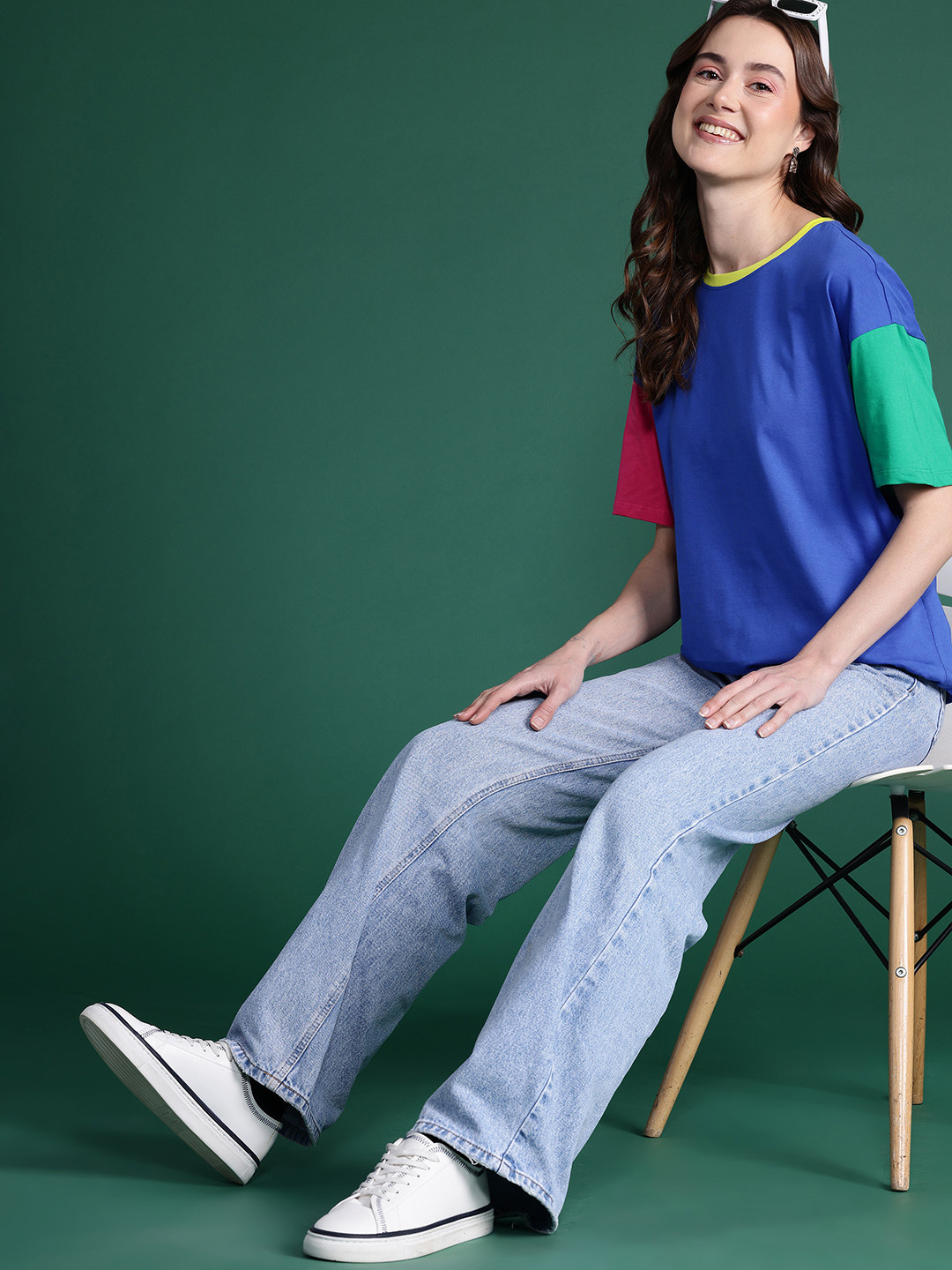 

DressBerry Women Pure Cotton T-shirt, Blue
