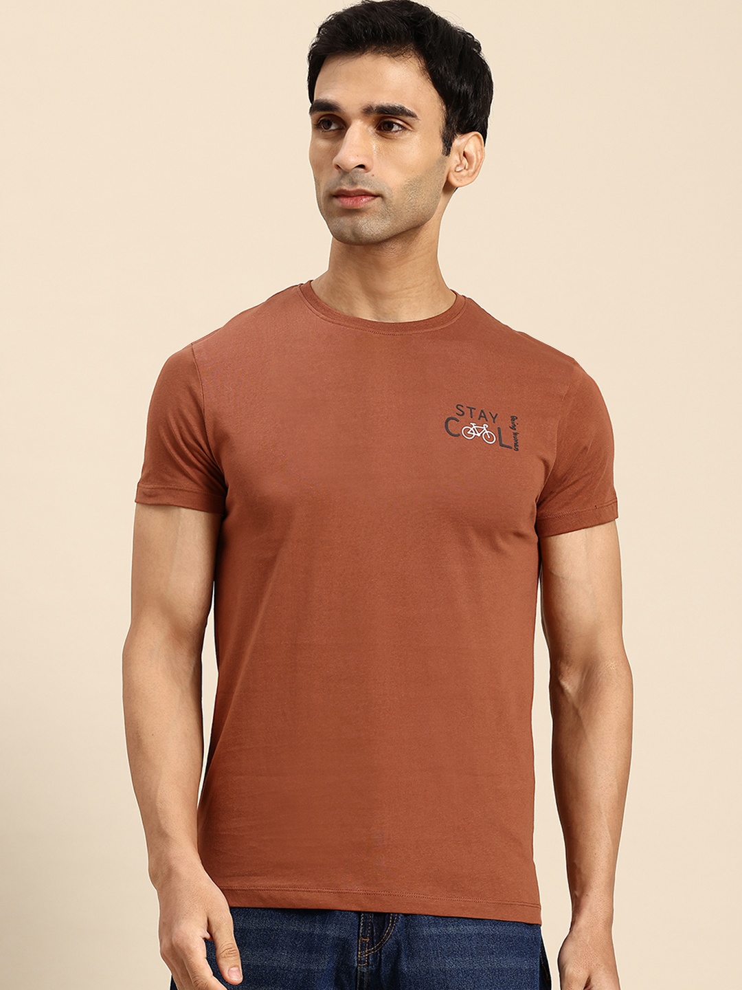 

Being Human Pure Cotton T-shirt, Rust