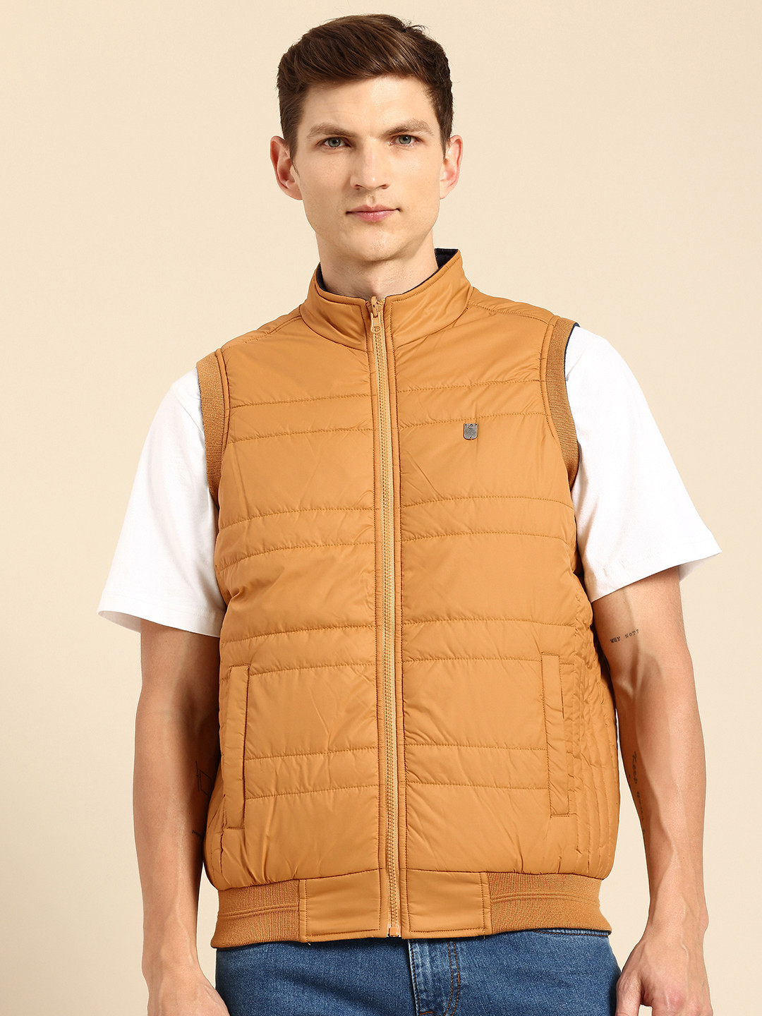 

Being Human Reversible Bomber Jacket, Camel brown