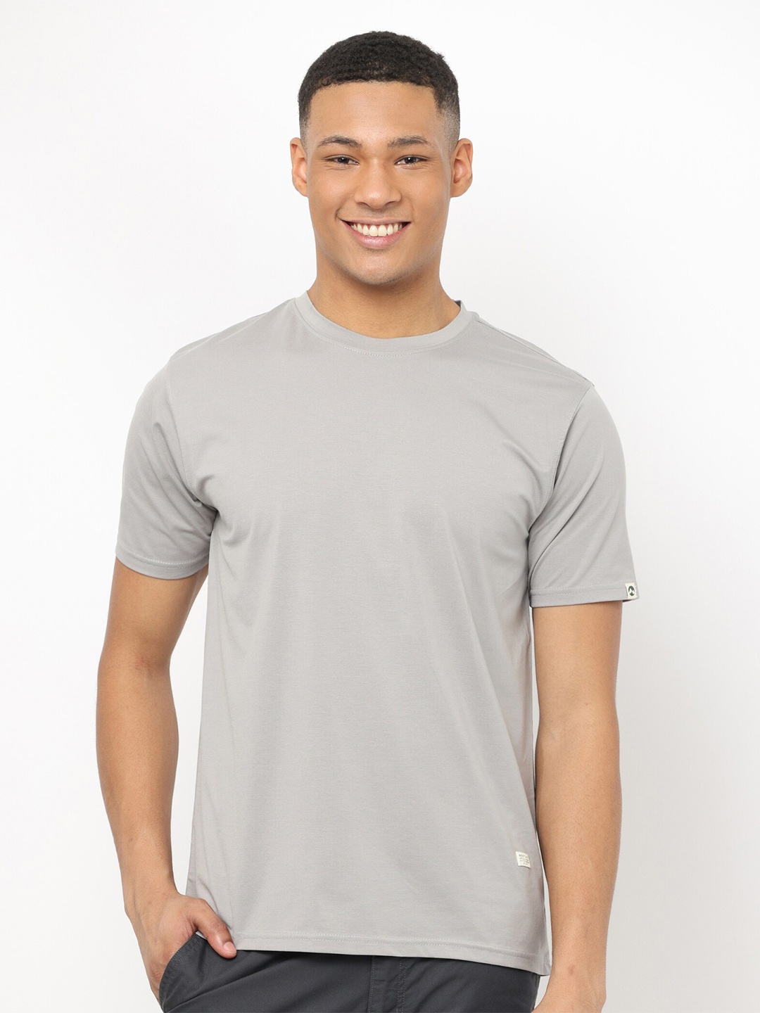 

Nektar Round Neck Slim Fit T-shirt, Grey