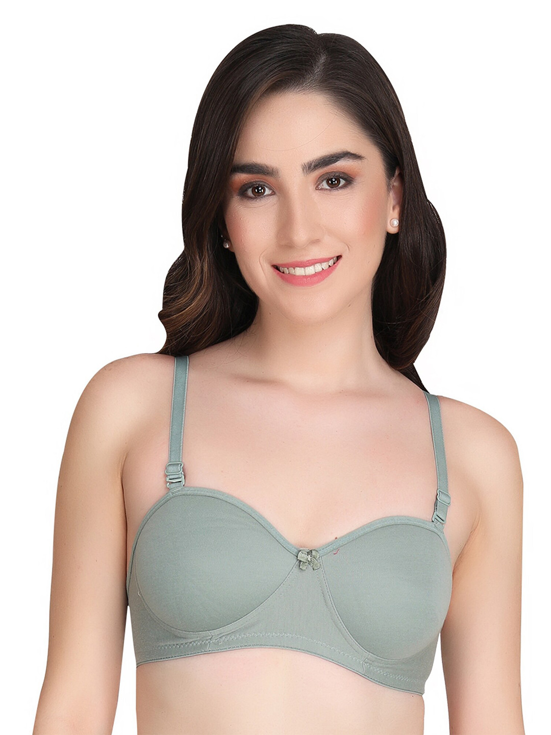 

Liigne Lightly Padded Half Coverage All Day Comfort Seamless Everyday Bra, Green
