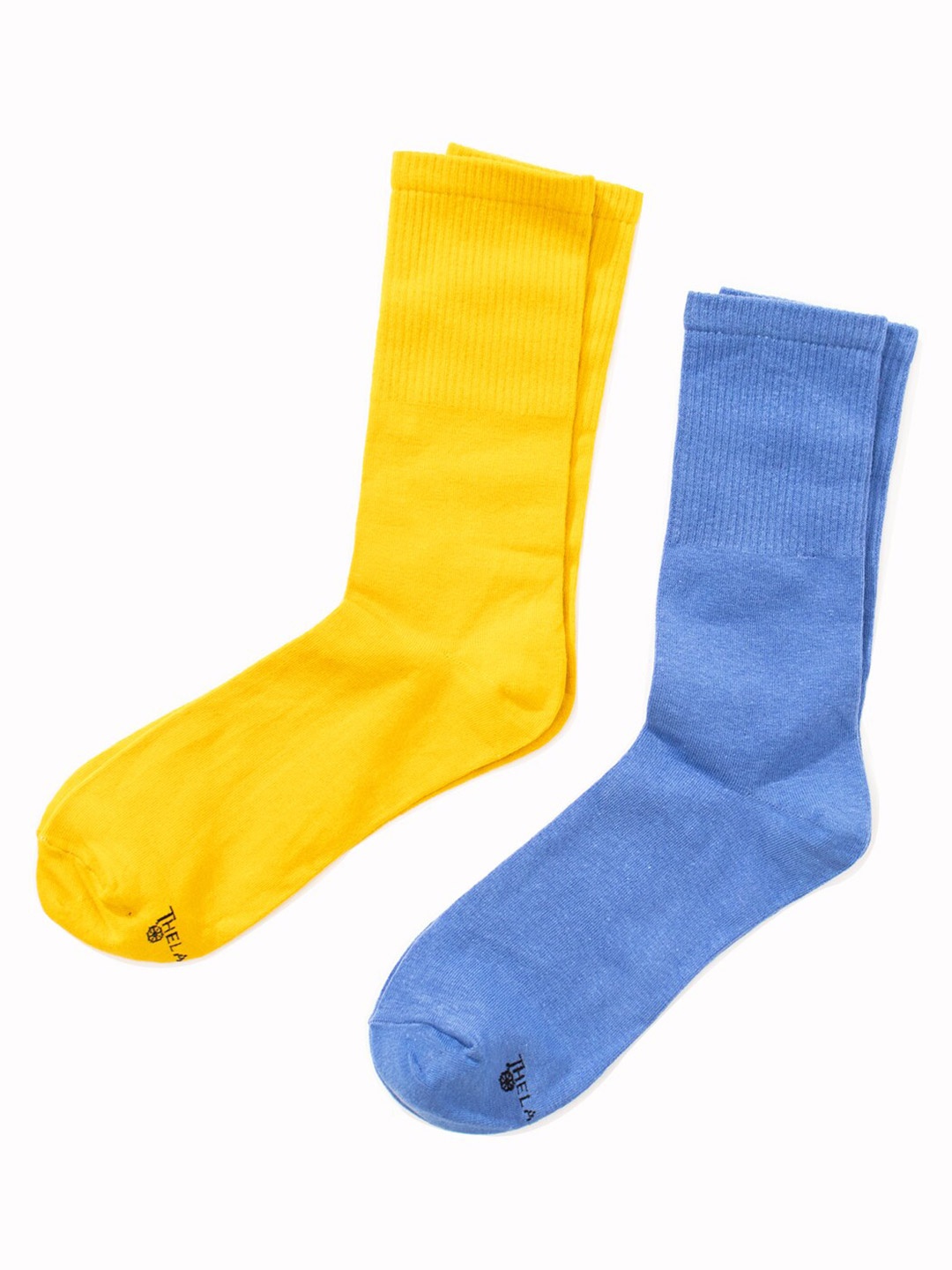 

Thela Gaadi Pack Of 2 Patterned Calf Length Socks, Blue