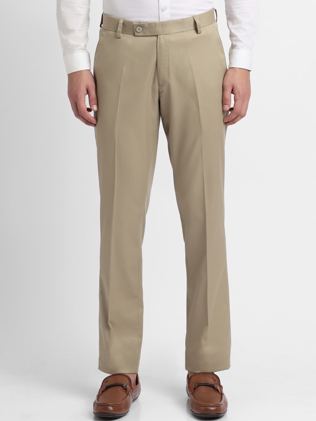 

Dennis Lingo Men Relaxed Mid-Rise Formal Trouser, Olive