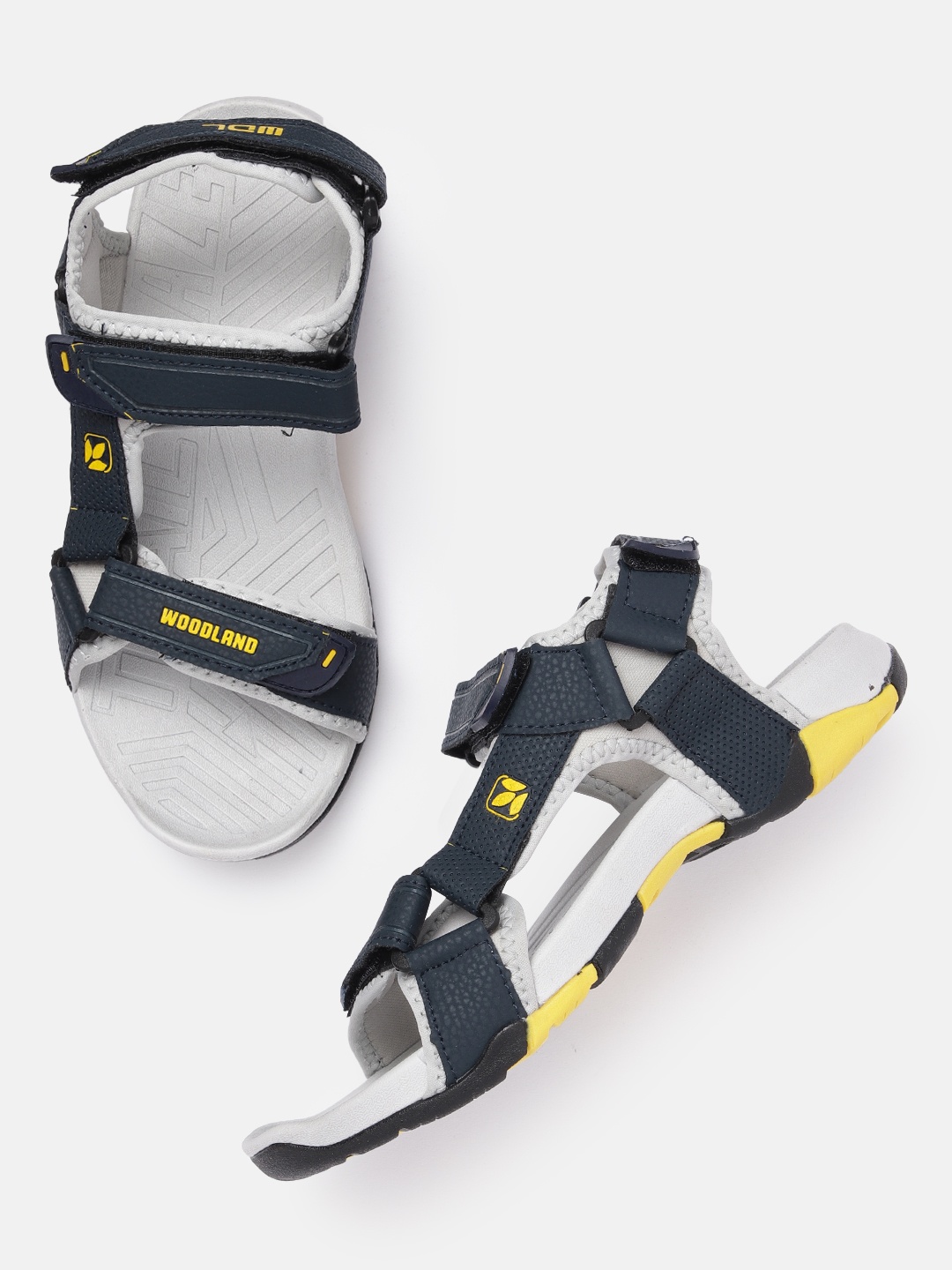 

Woodland Men Colourbocked Lightweight Sports Sandals with Brand Logo Detail, Navy blue